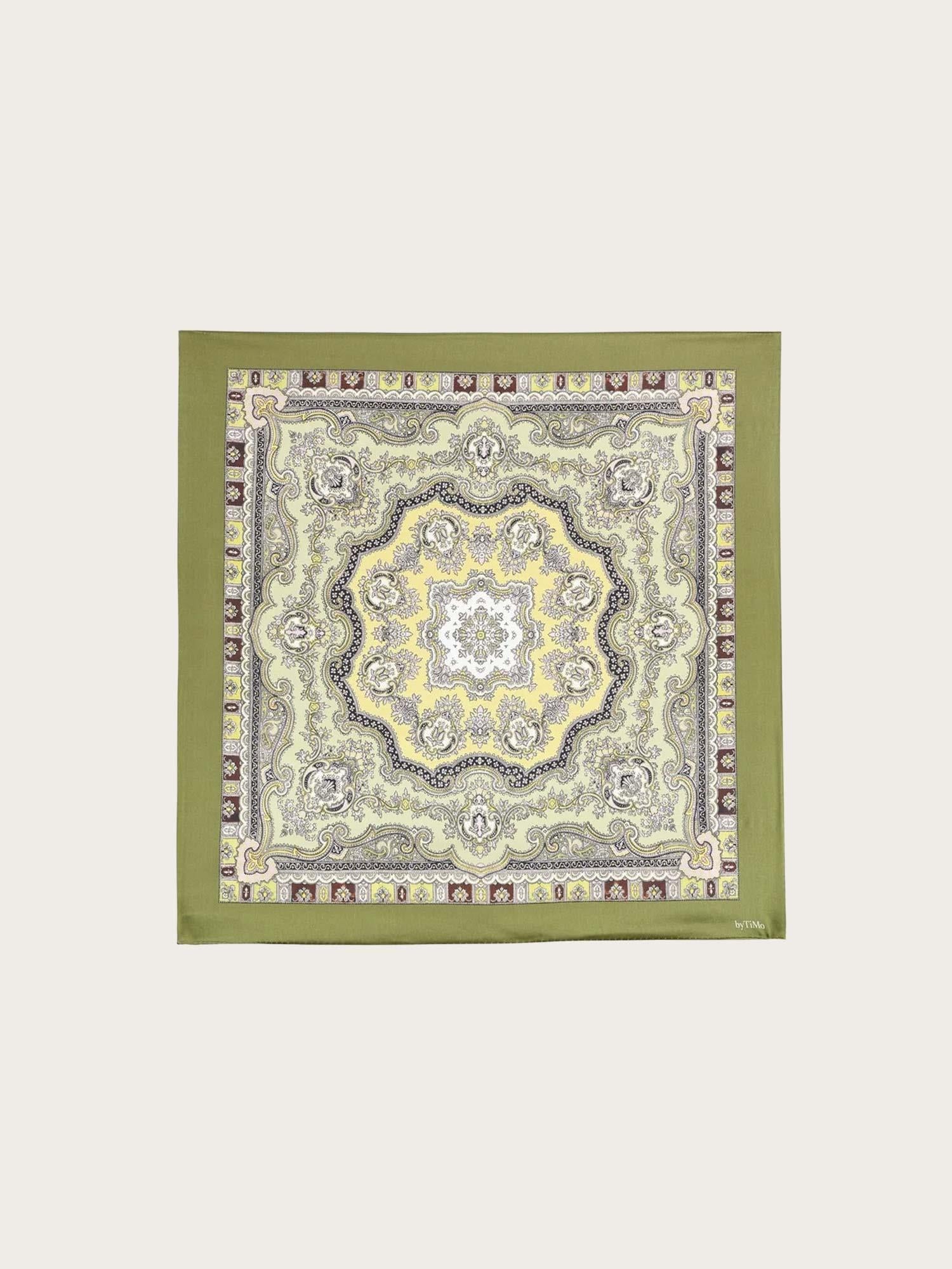 Silk Scarf 60 x 60 - Forest Pailsey