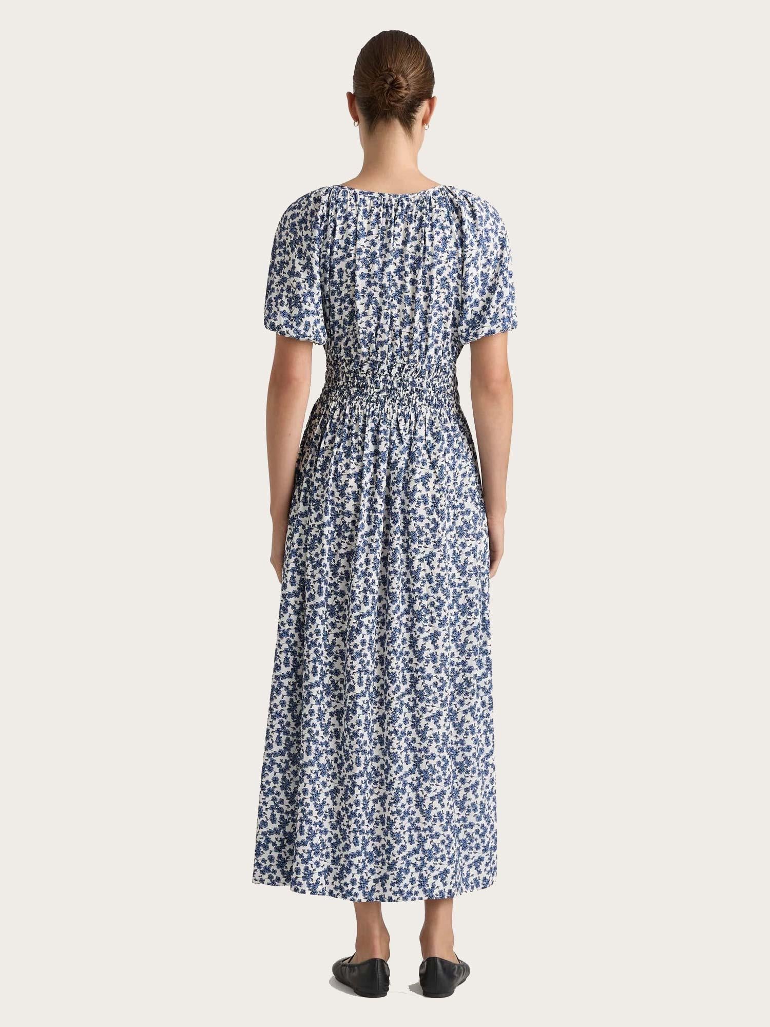 Valaras Midi Dress - Leilani Print/Mid Blue