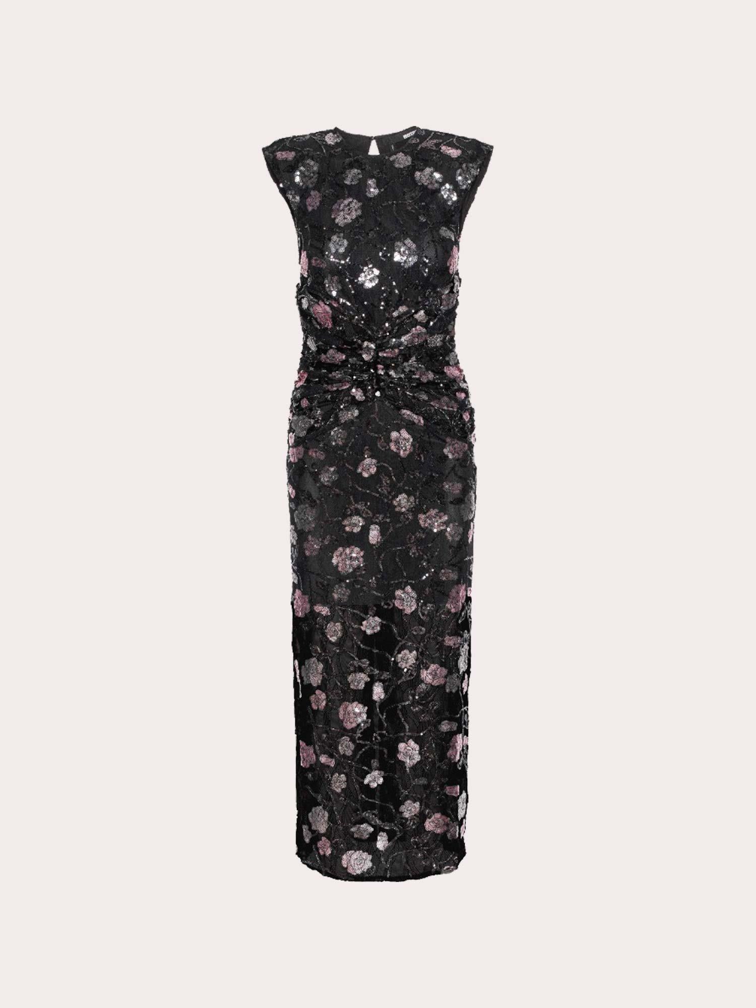 Lace Sleeveless Dress - Black