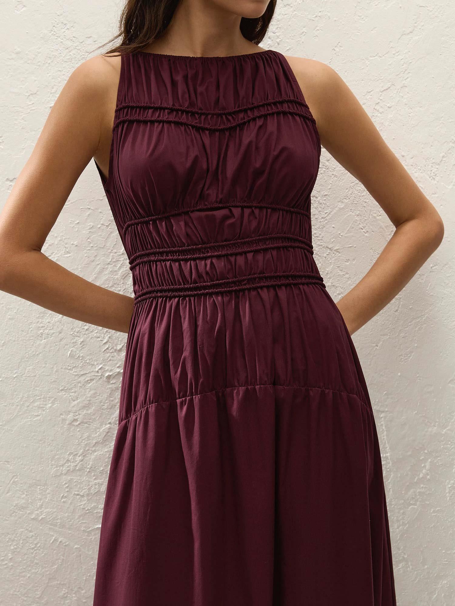 Yael Midi Dress - Mulberry