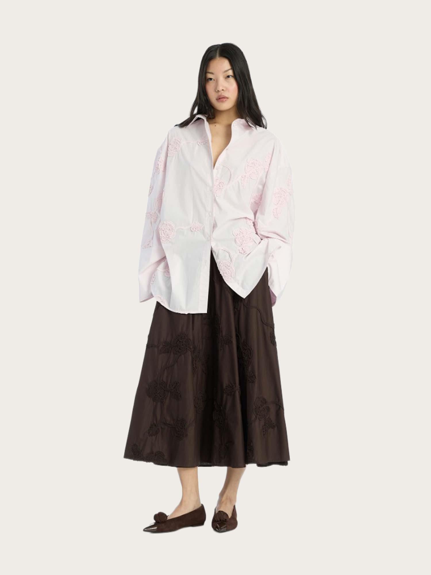 Flower Oversized Shirt - Orchid Ice