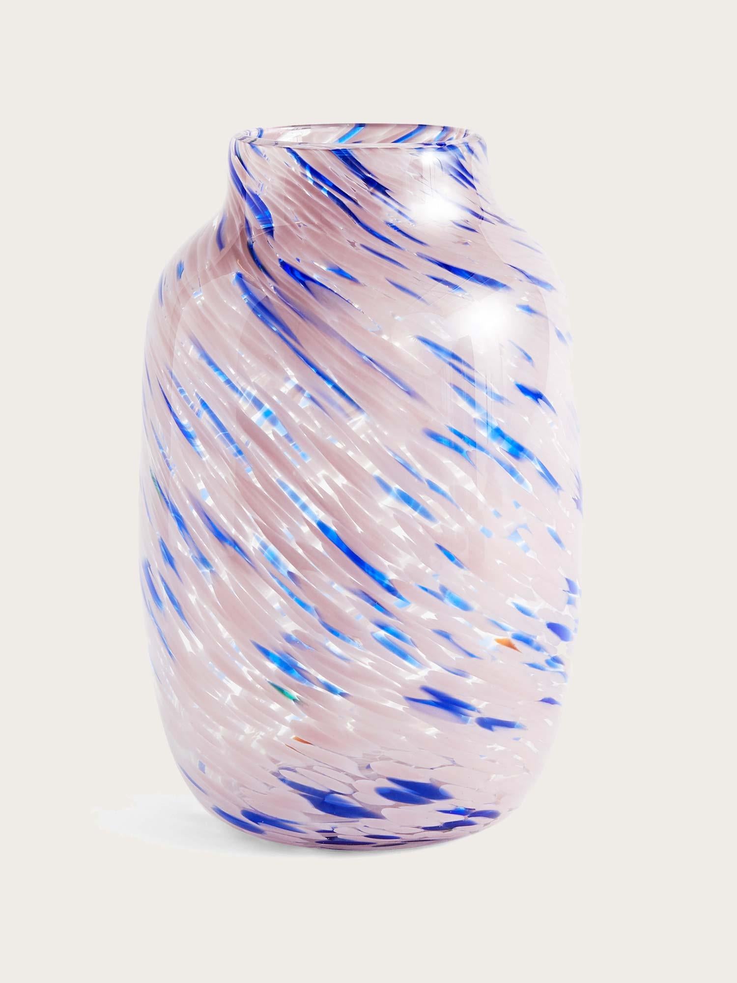 Splash Vase Round Large - Light Pink and Blue