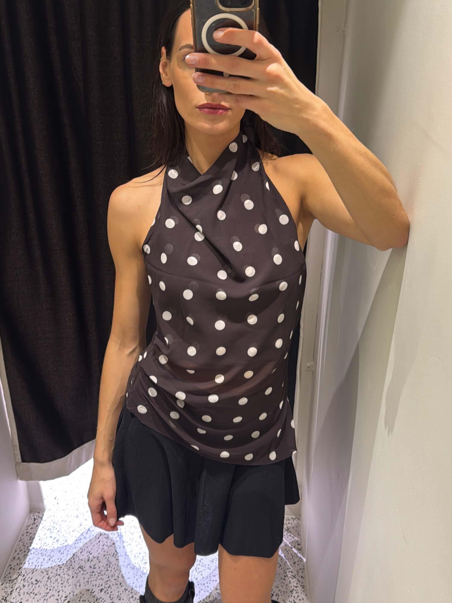 Enyarsi h-n Top - Chocolate Polka Dot