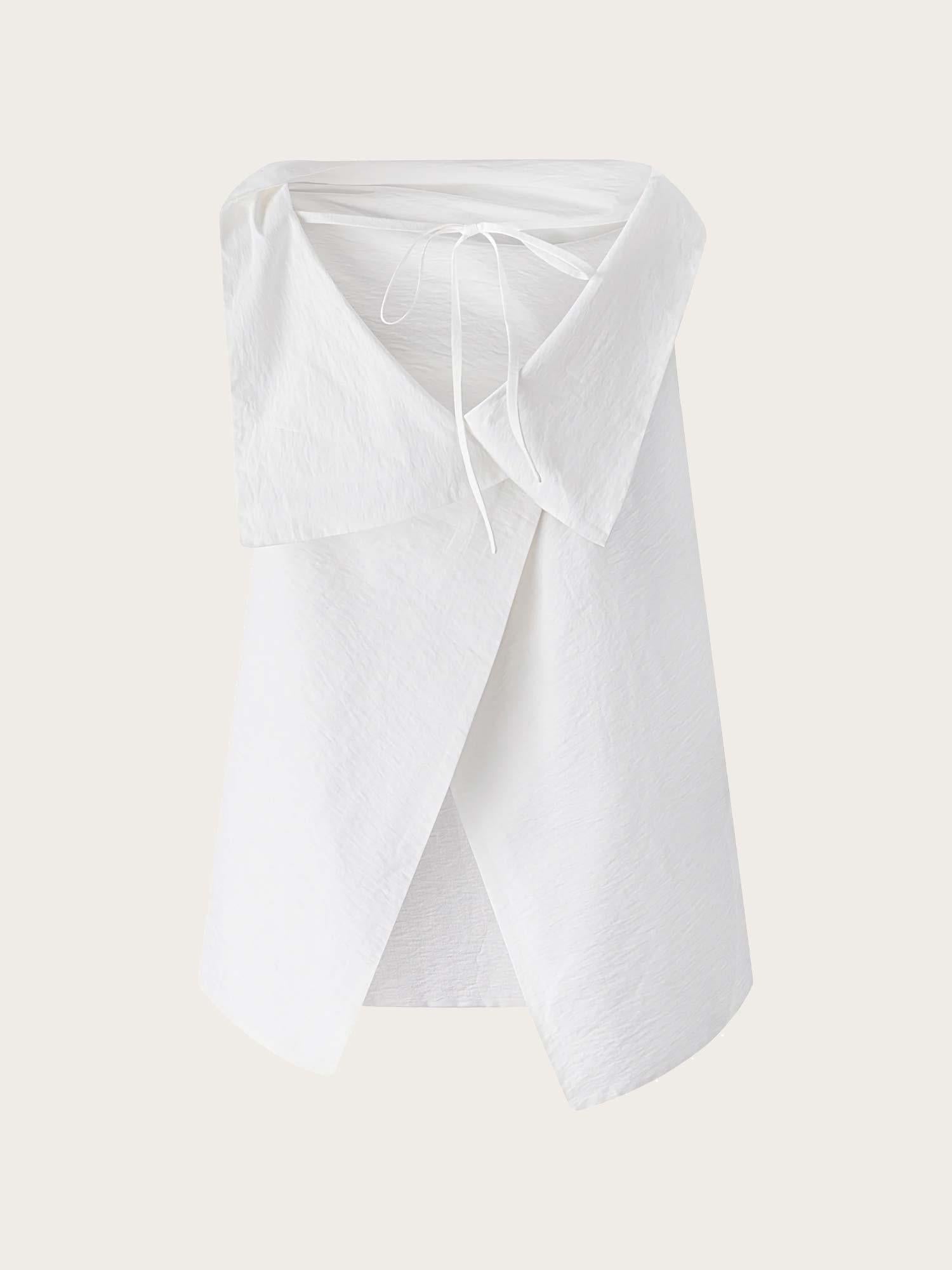 Tully Open Back Top - White