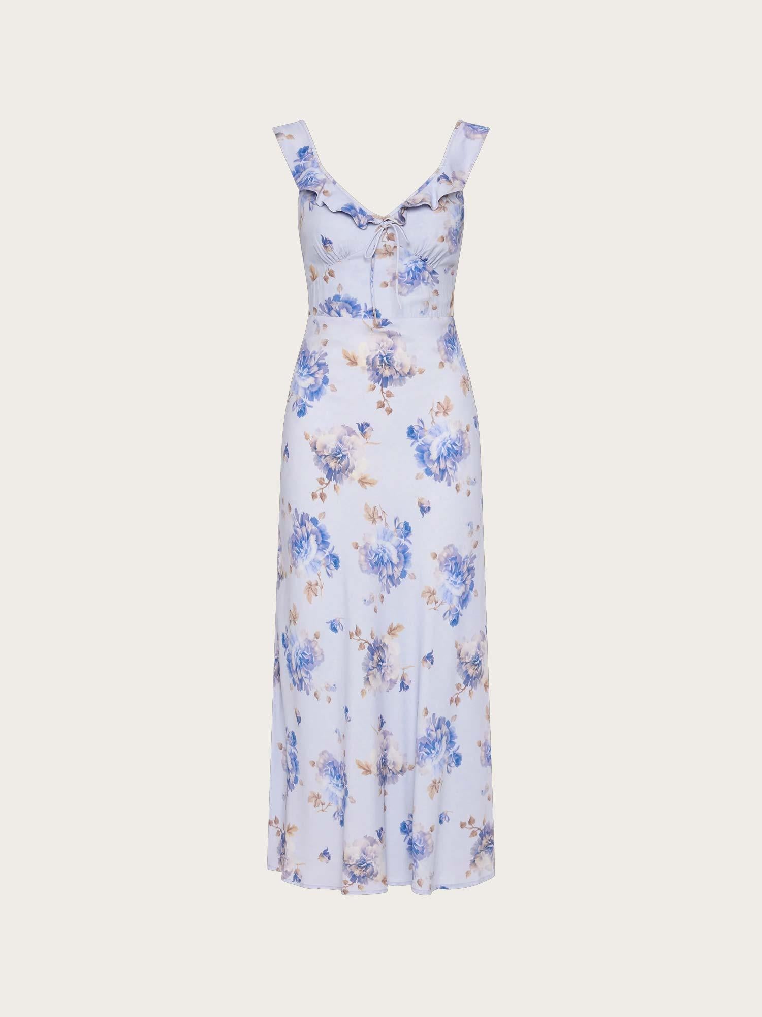 Yvonne Midi Dress - Leona Floral Lilac