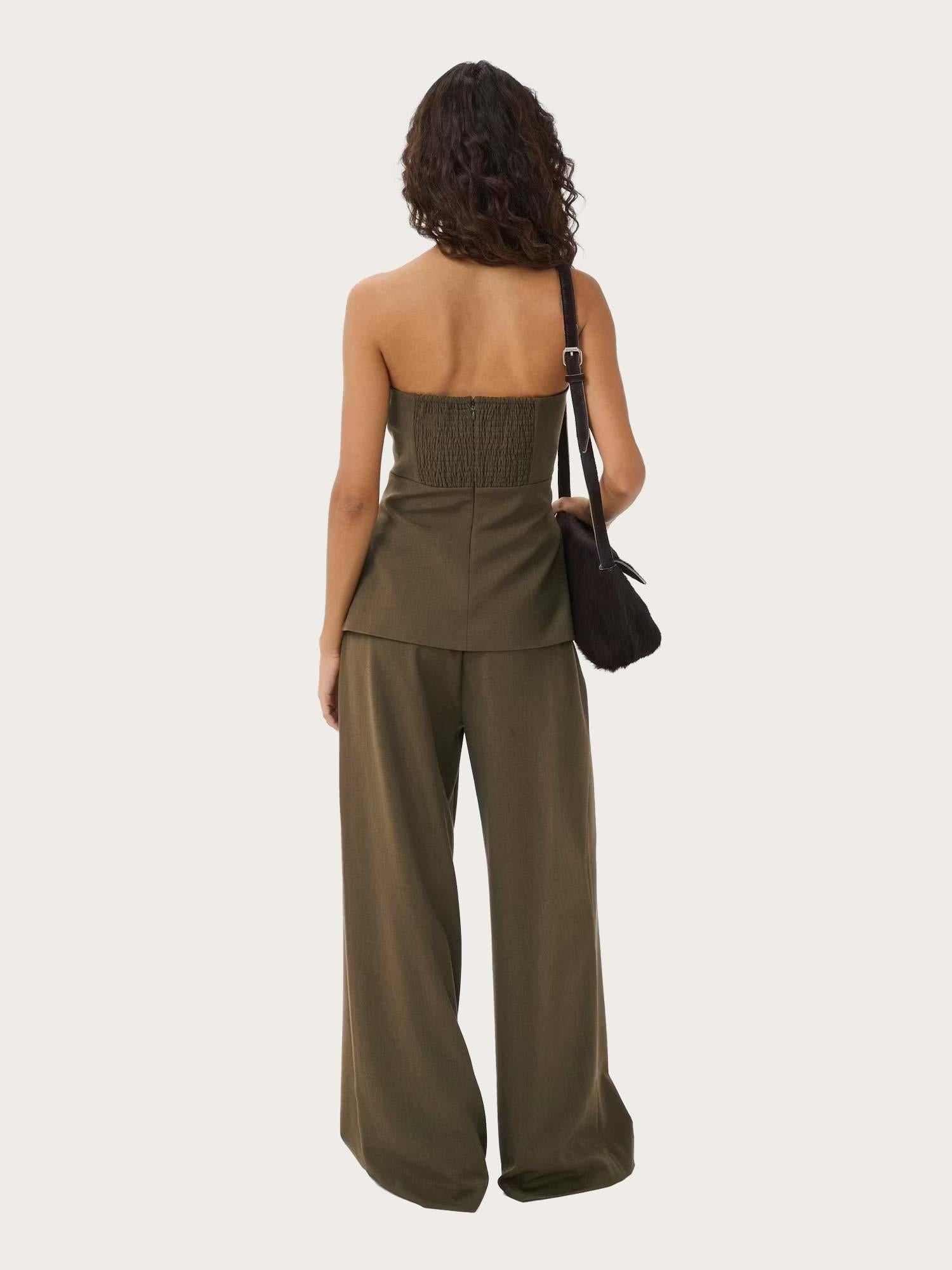 Stacy Pleat Corsage - Slate Black Melange