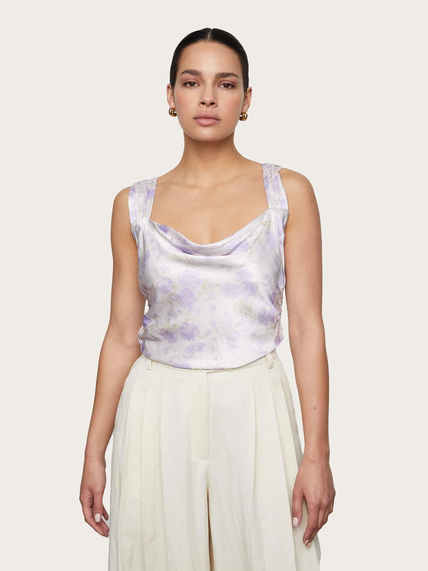 Sirina Top - Lilac Jasmine Print