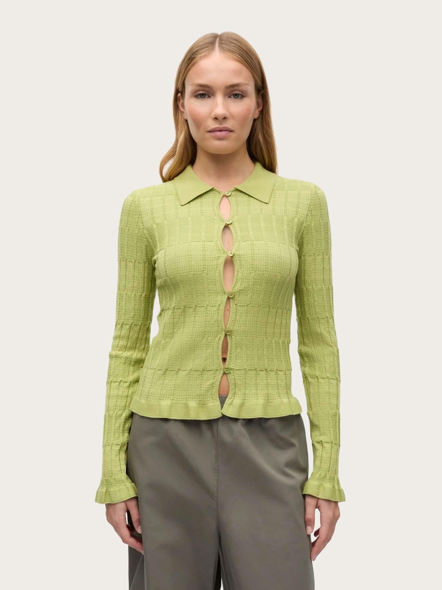 Enyelia LS Cardigan - Fern