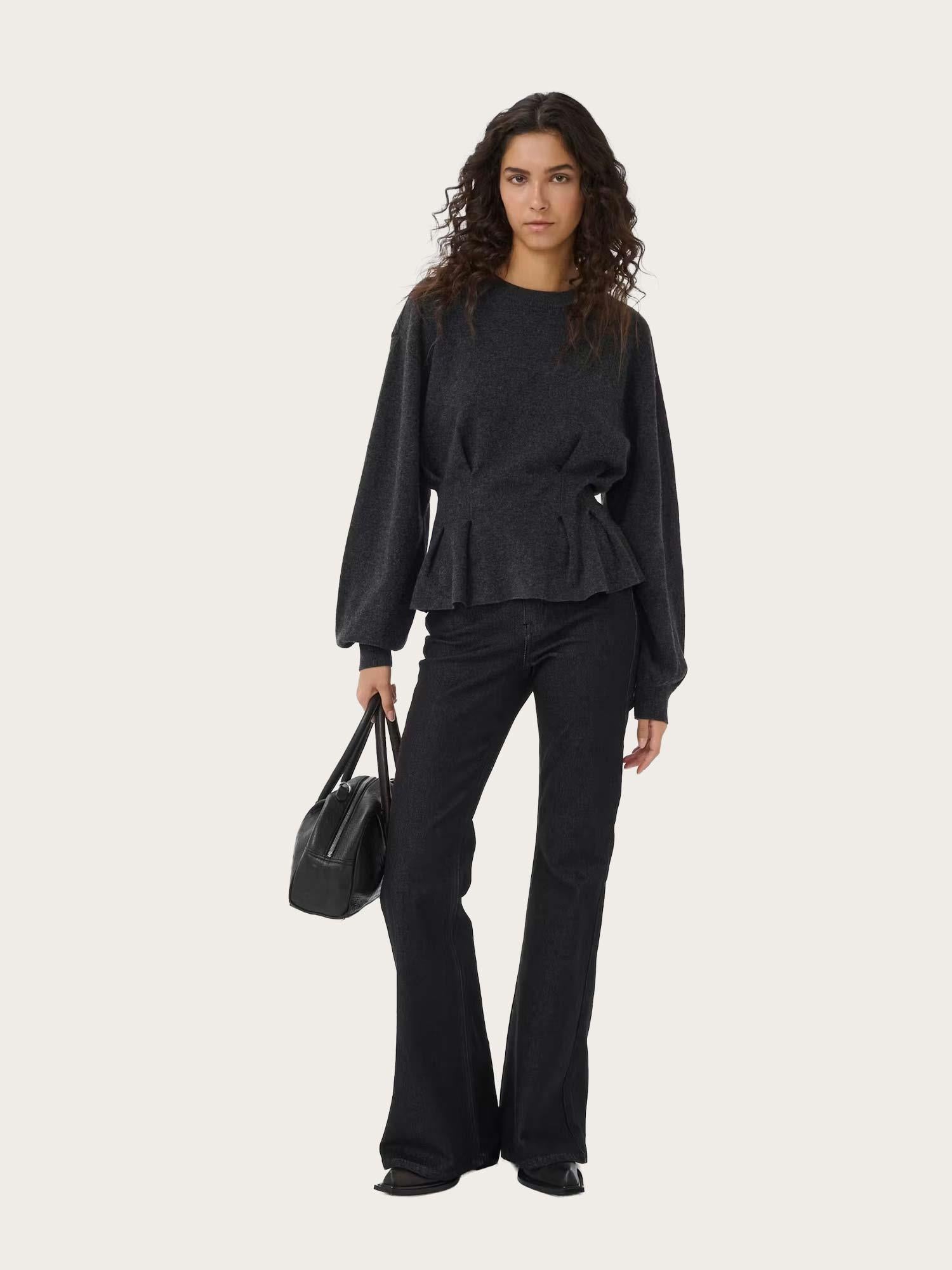 Manzi Waist Pullover - Deep Graphite Melange