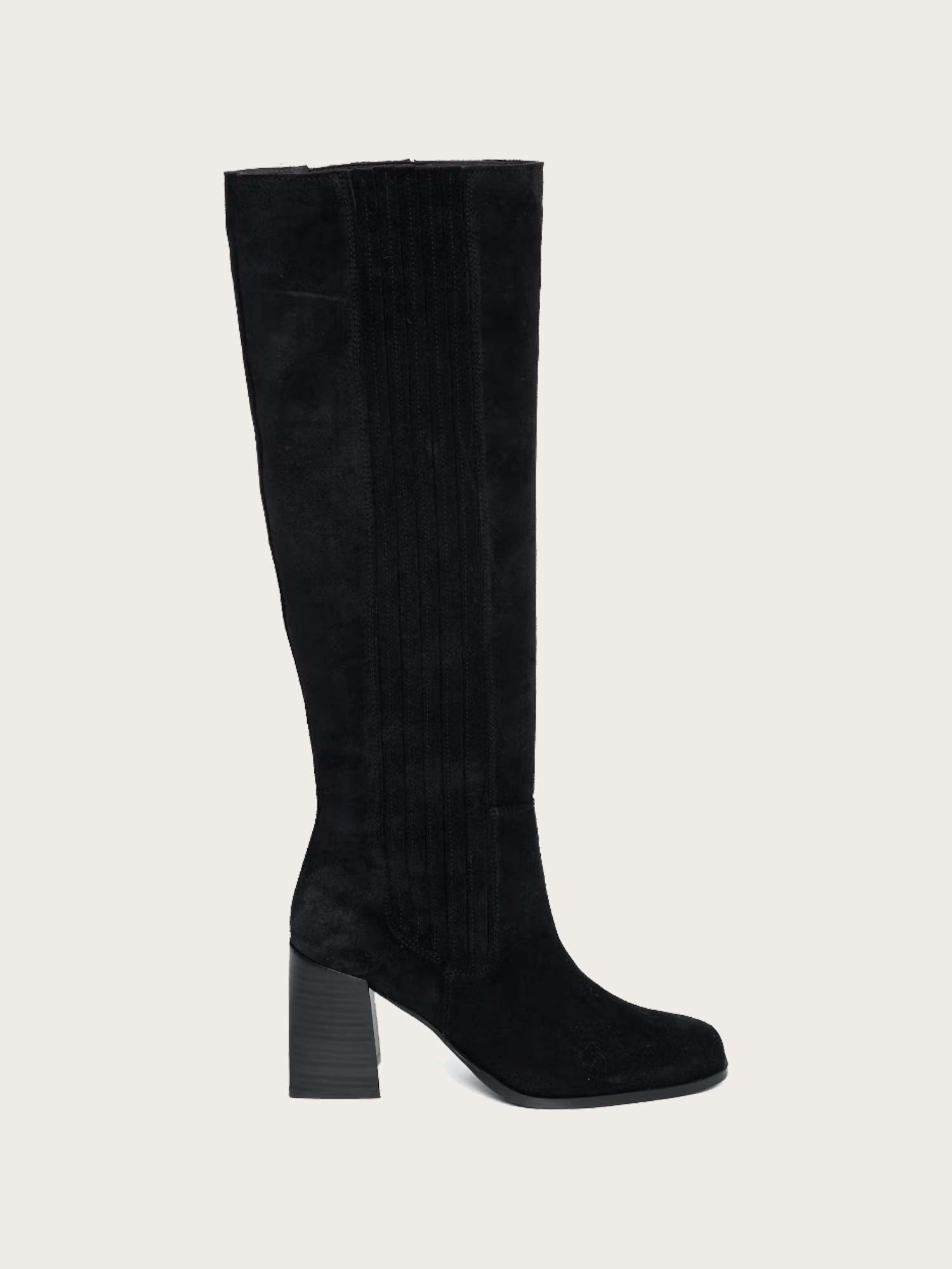 Siwa Suede Knee Boot - Black