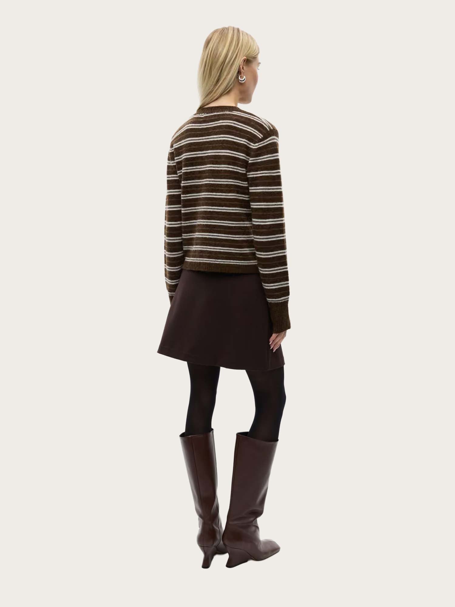 Enada LS Cardigan ST - Pine Stripe