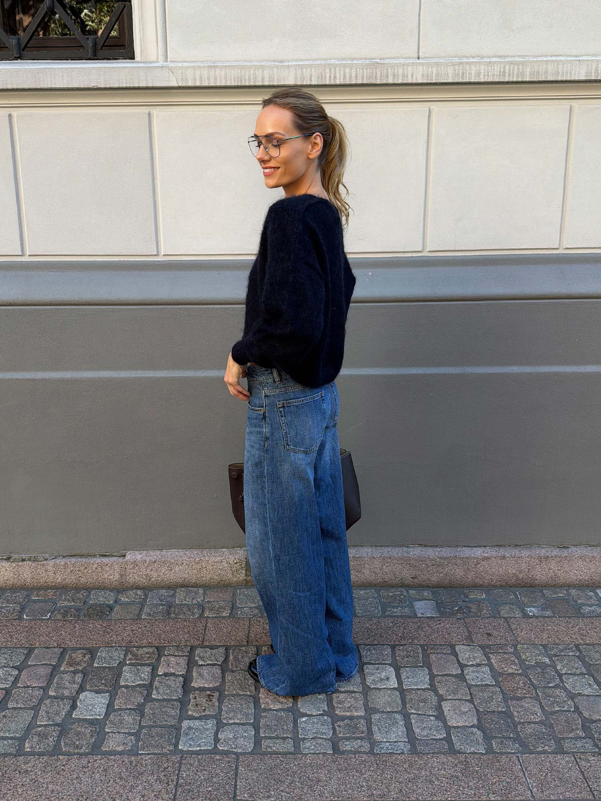 Debbie V Gardigan - Navy Melange