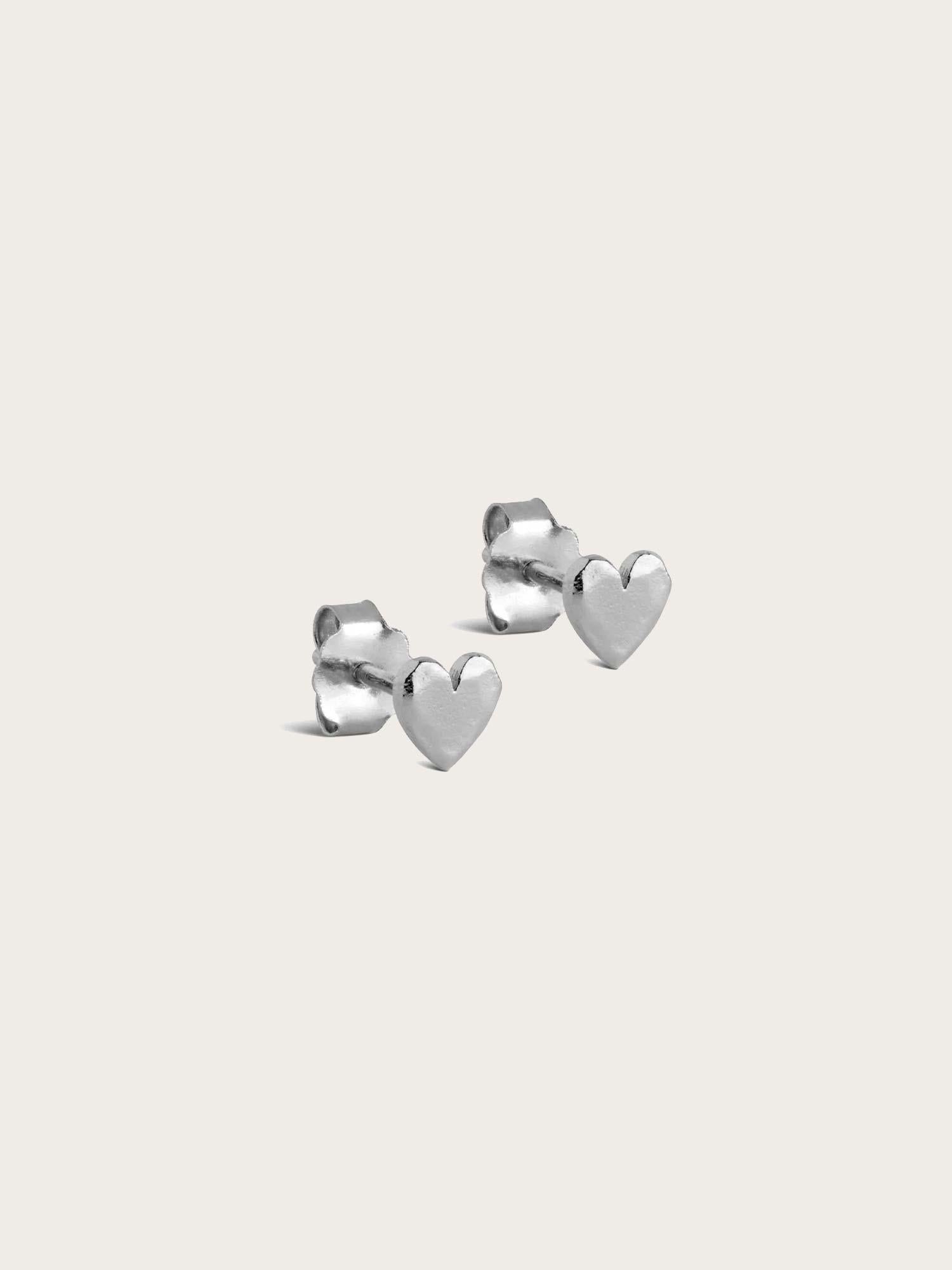 Studs Heart - Silver