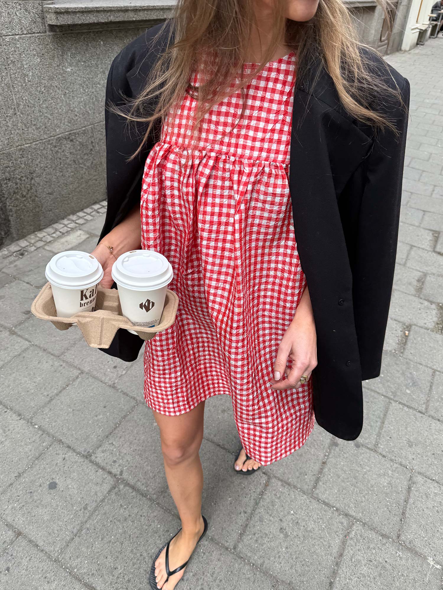 Crinckled Taffeta Check - Red Alert