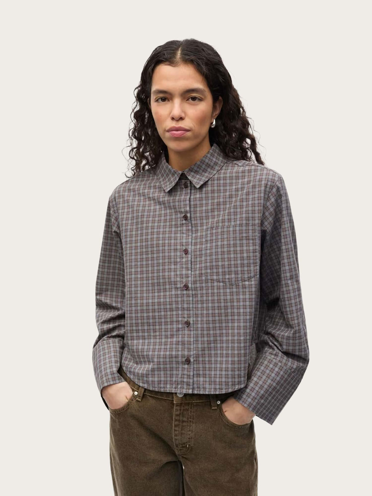 Enweb LS Short Shirt - Pine Check