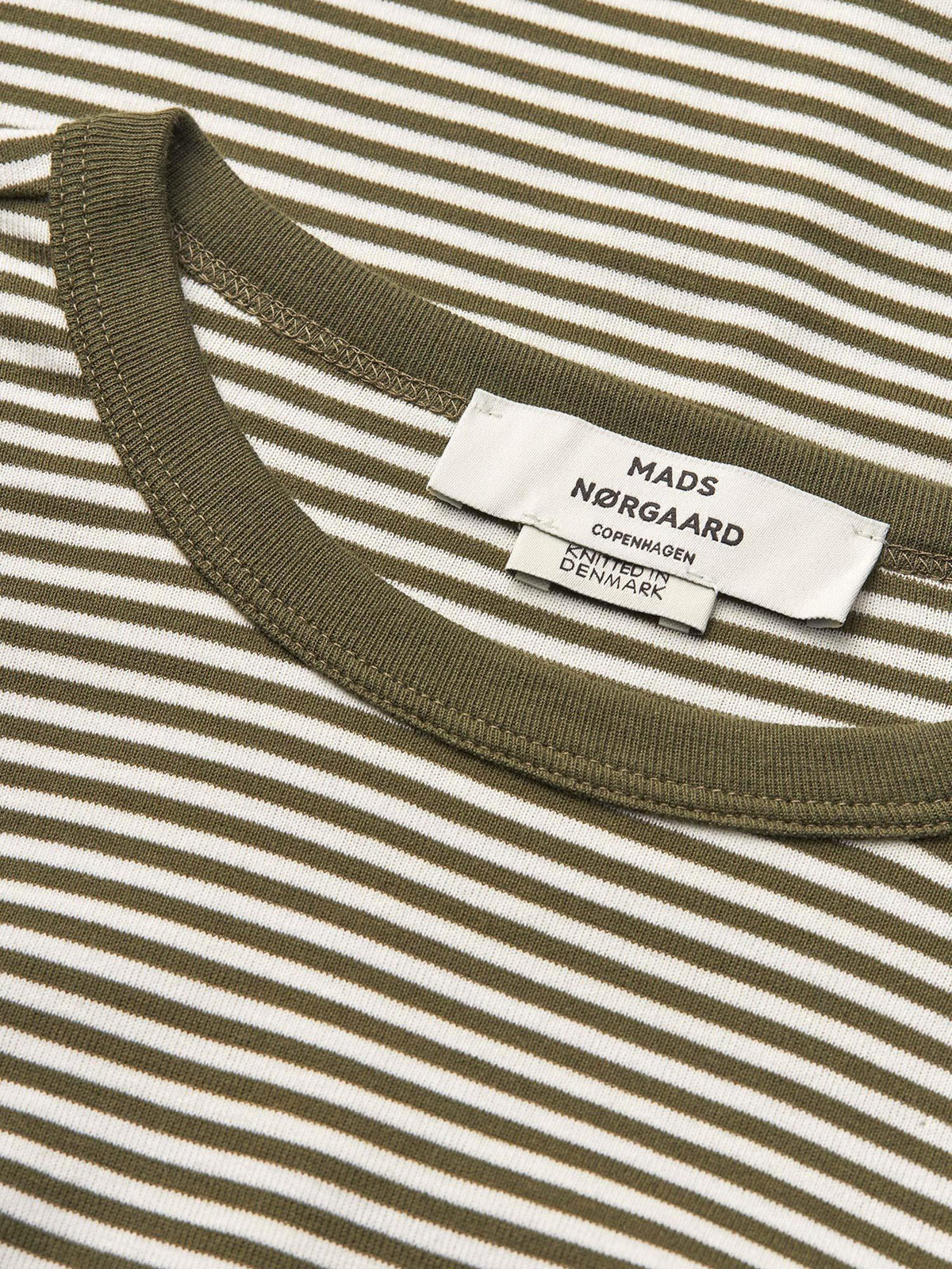 Grace Jersey Stripe Camille Tee LS - White/Tarmac