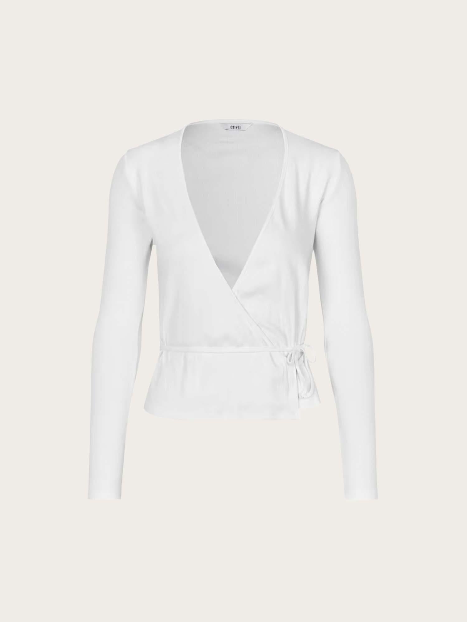 Enally LS V-N Tee - Bright White