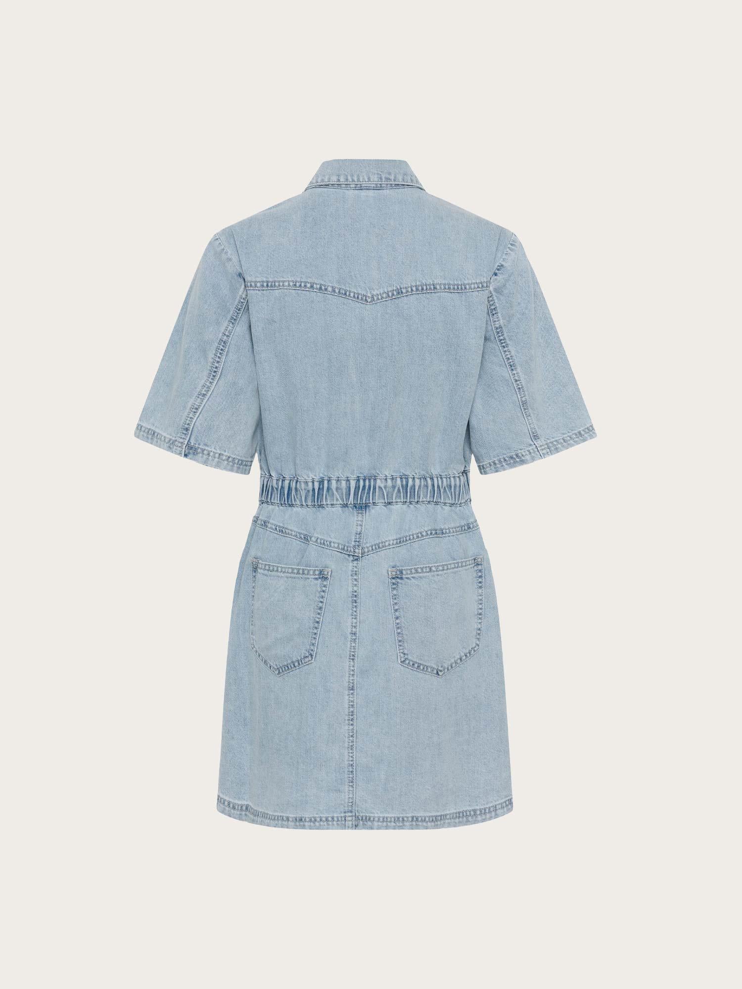 Monie Dress - Light Blue Denim