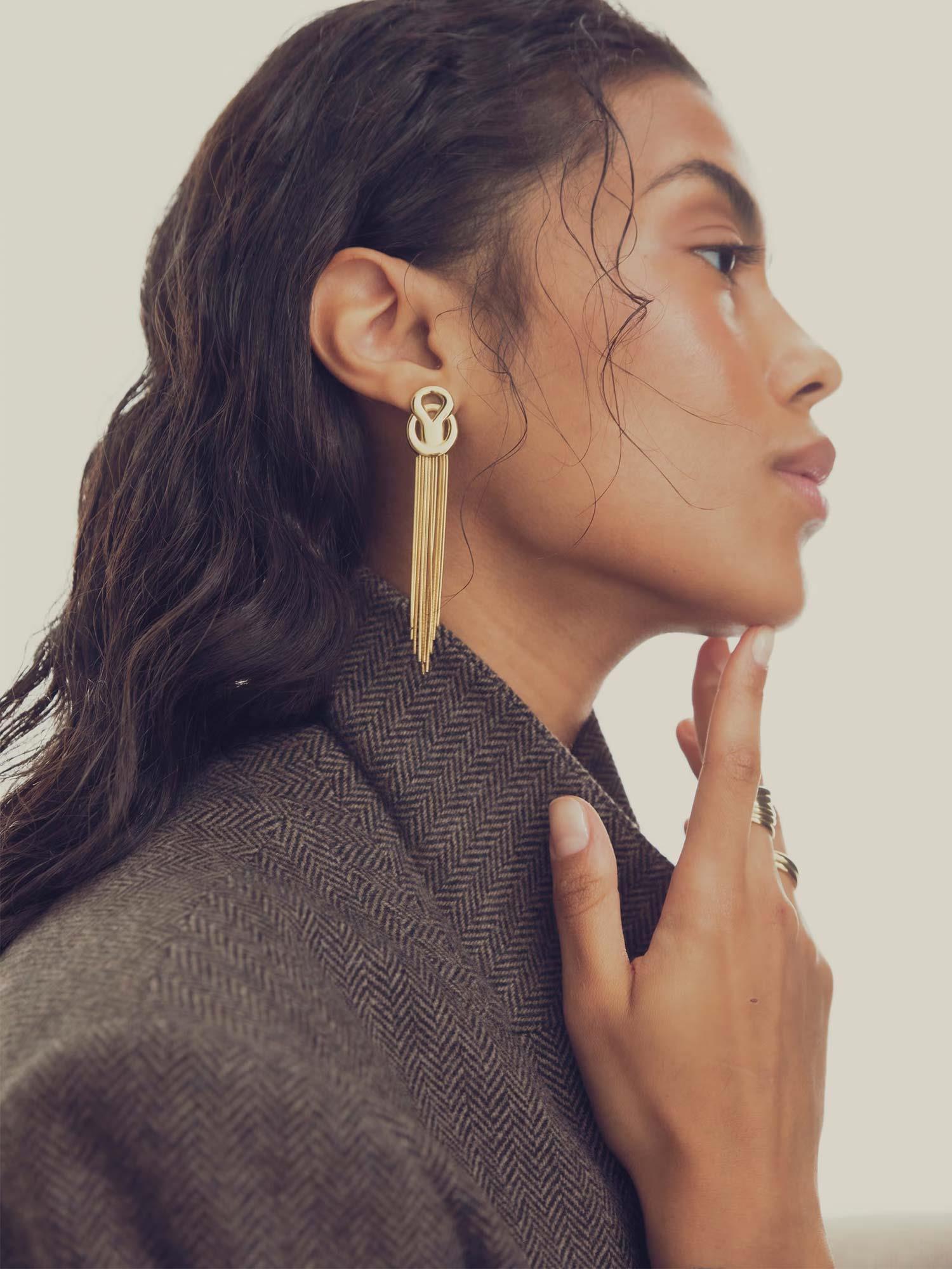The Flounce Earrings - Gold