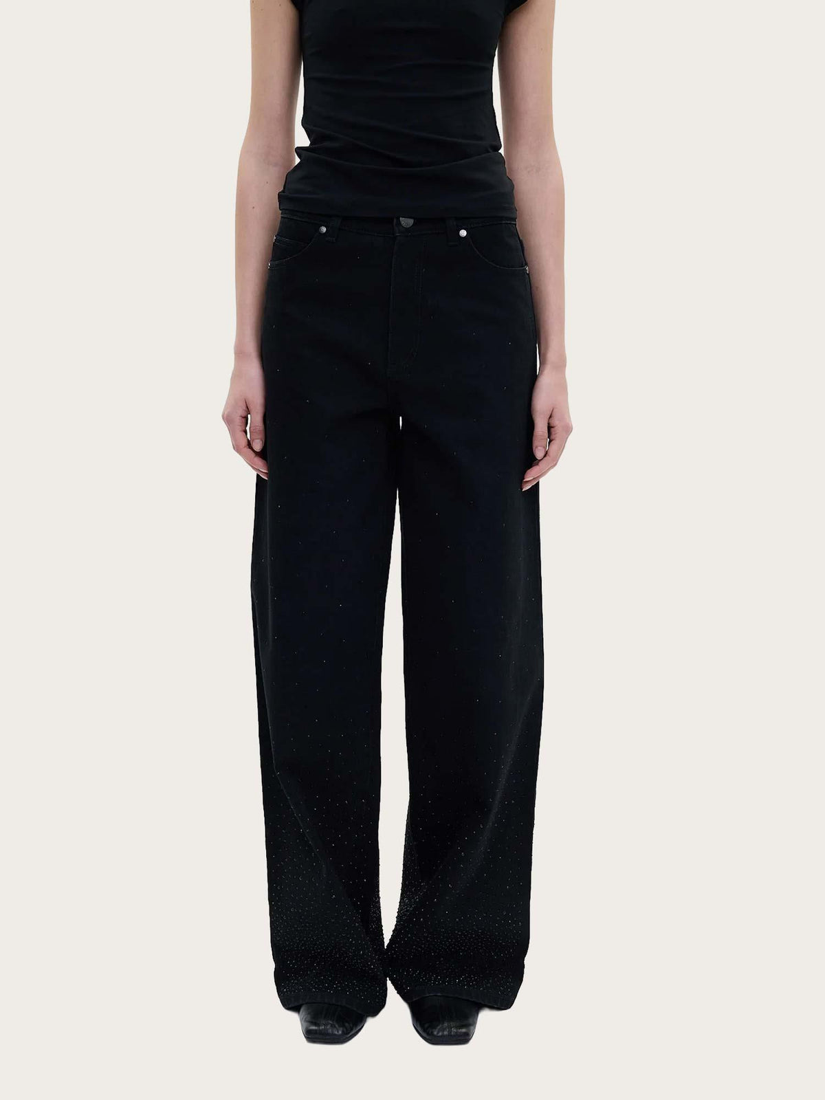 AbbyFV 768 Long - Black Rhinestone