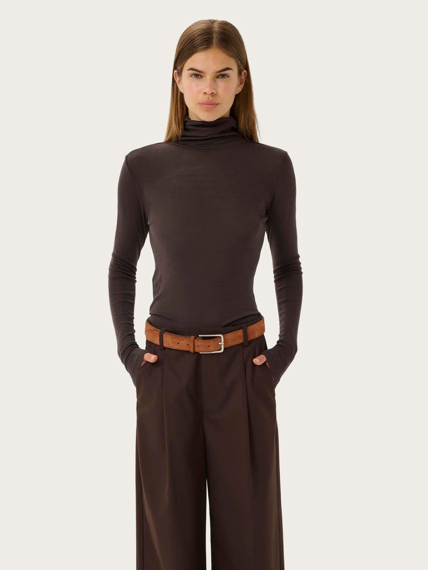 Ninia Wool Rollneck - Chocolate Torte