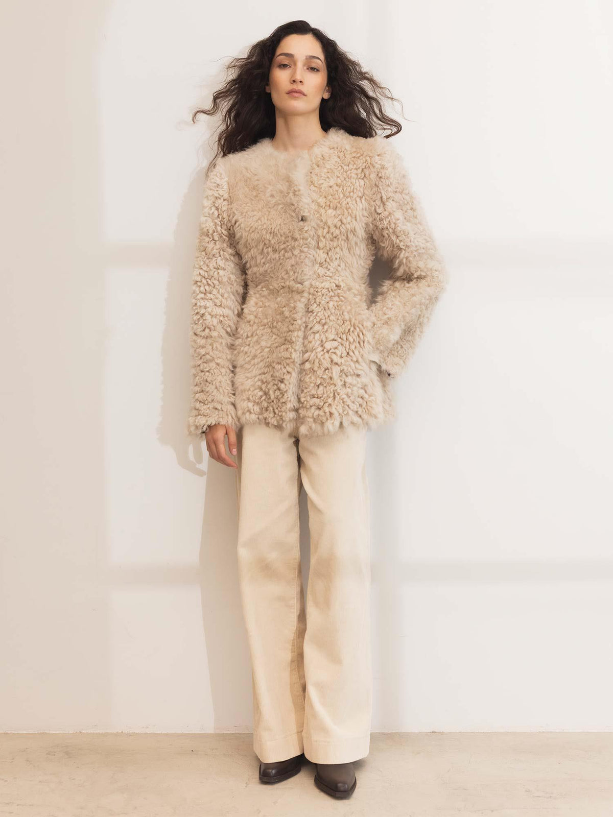 Freya Shearling Jacket - Cream