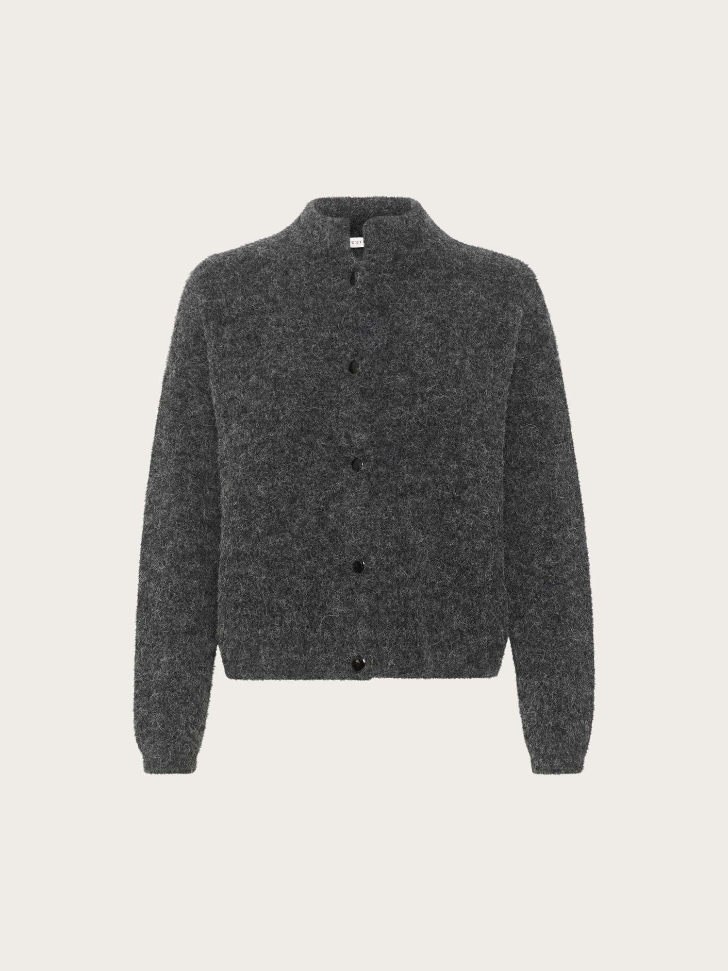 Alpha Short Cardigan - Charcoal Melange