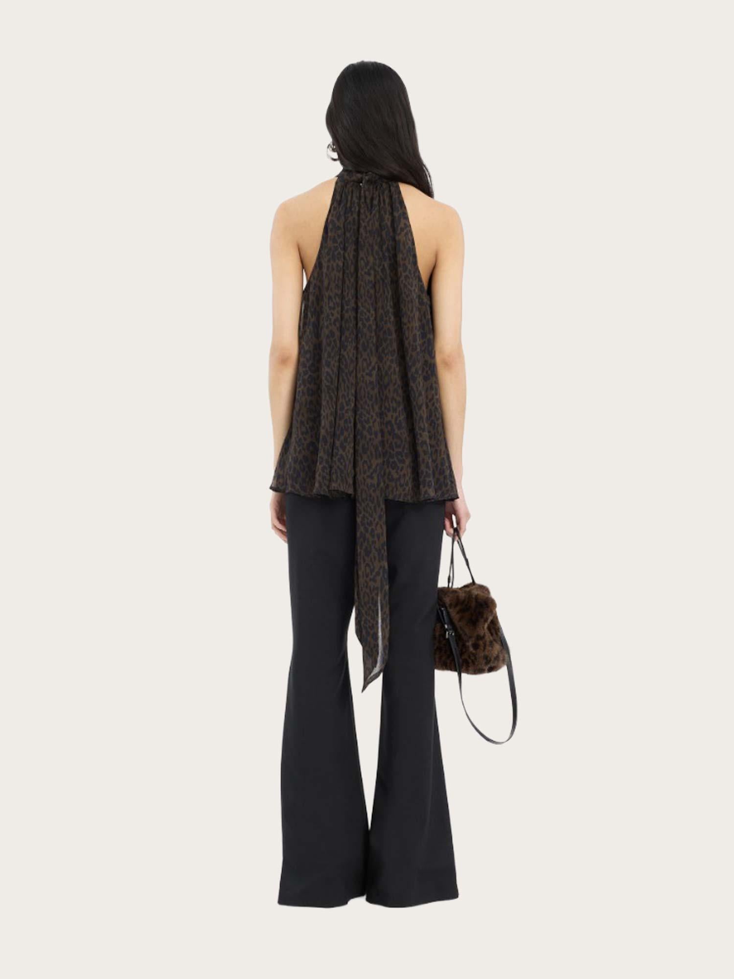 Halterneck Bow Top - Molé comb.