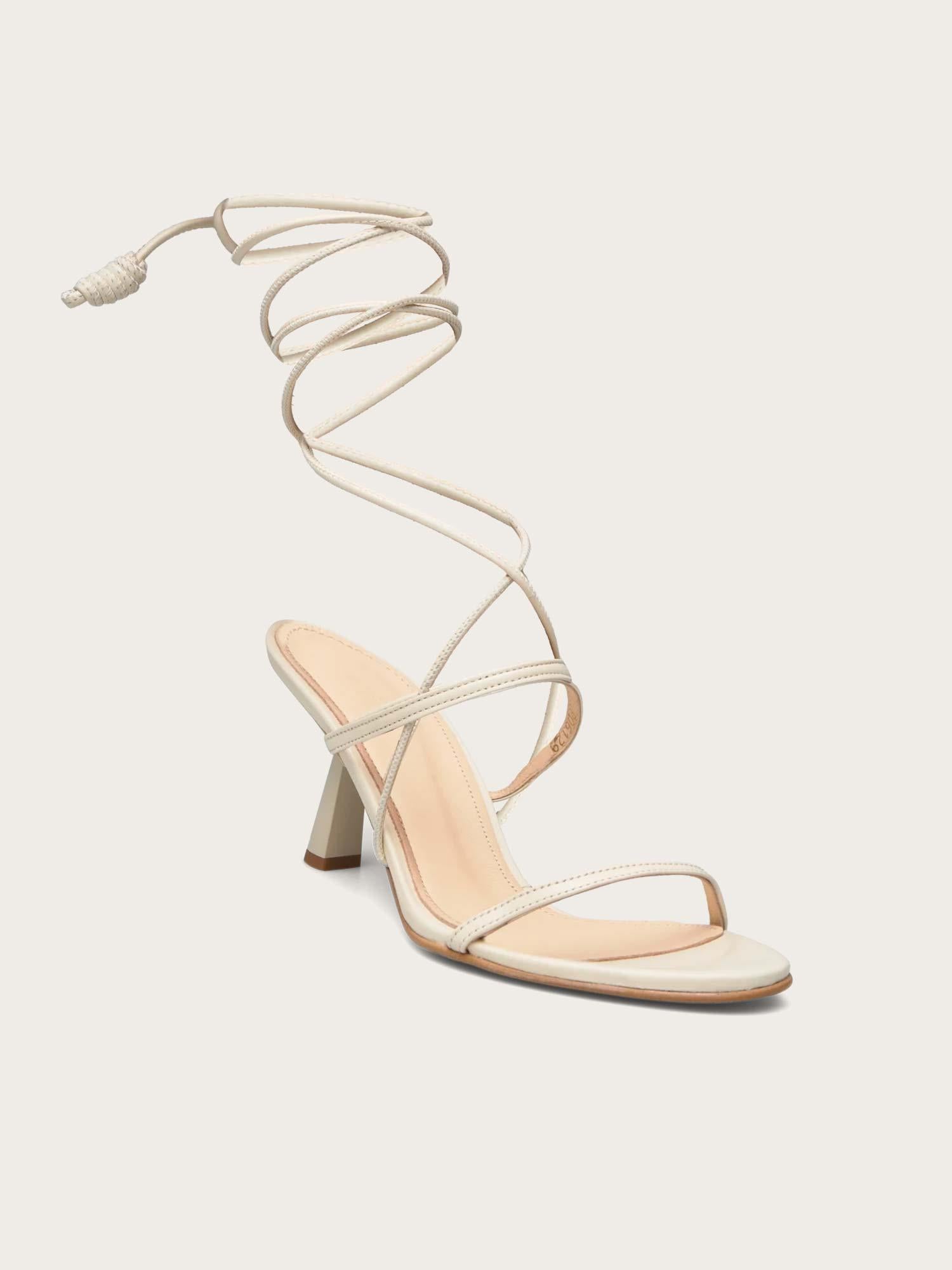 Kendra Leather Sandals - Cream