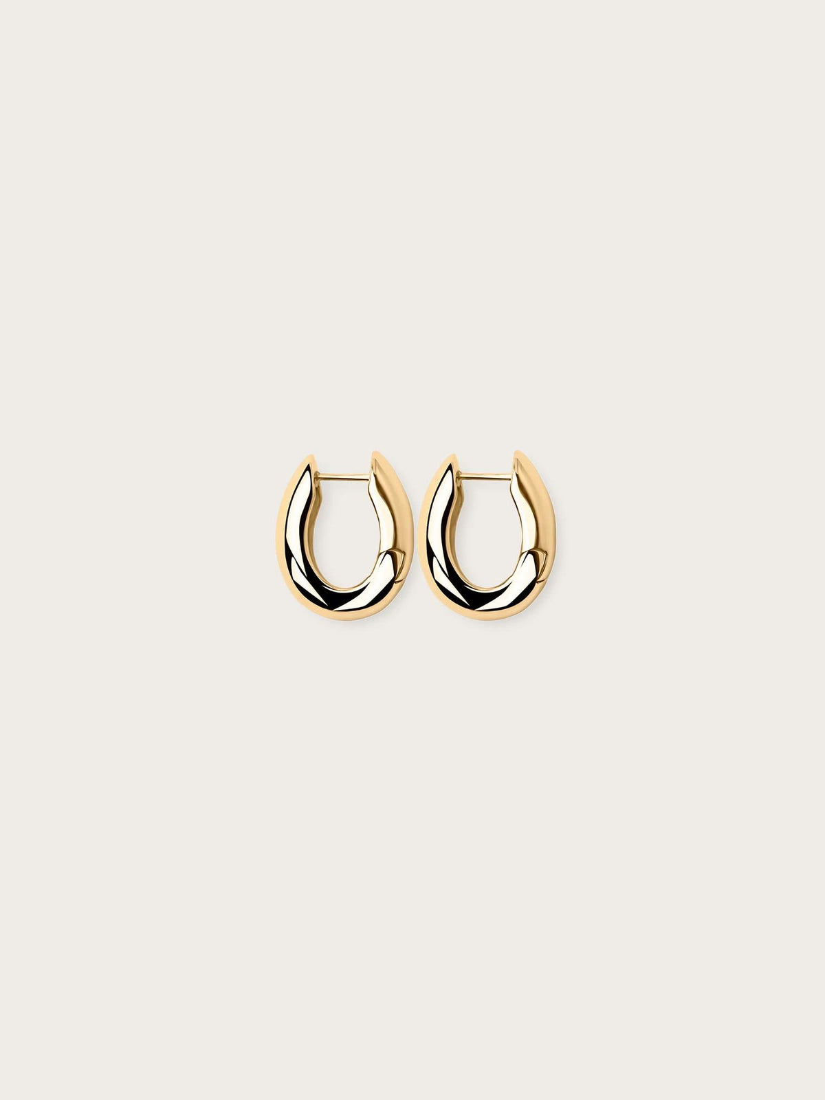 Oval Dome Hoops - Gold