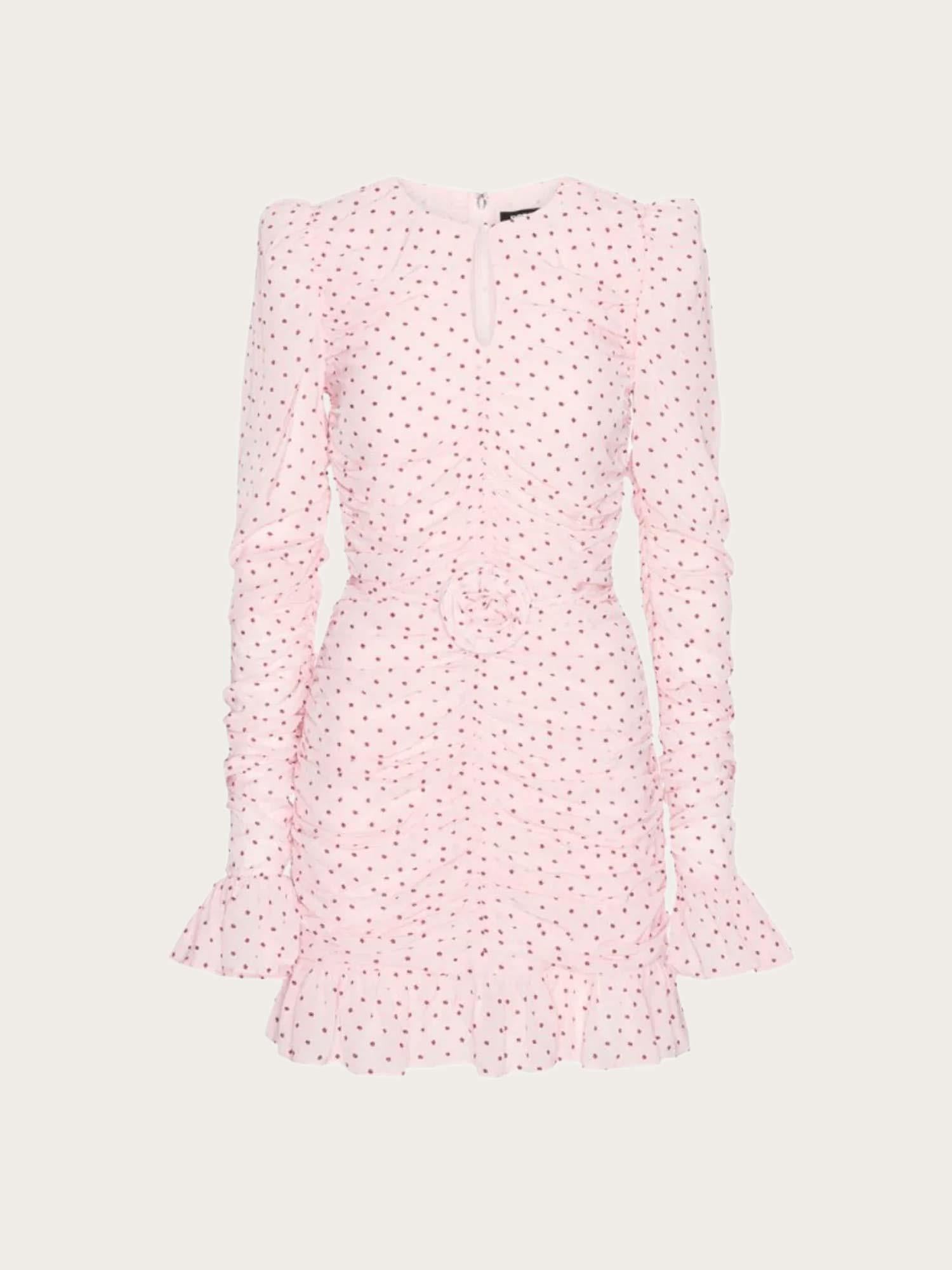 Mini Ruched Dress - Barely Pink Comb.