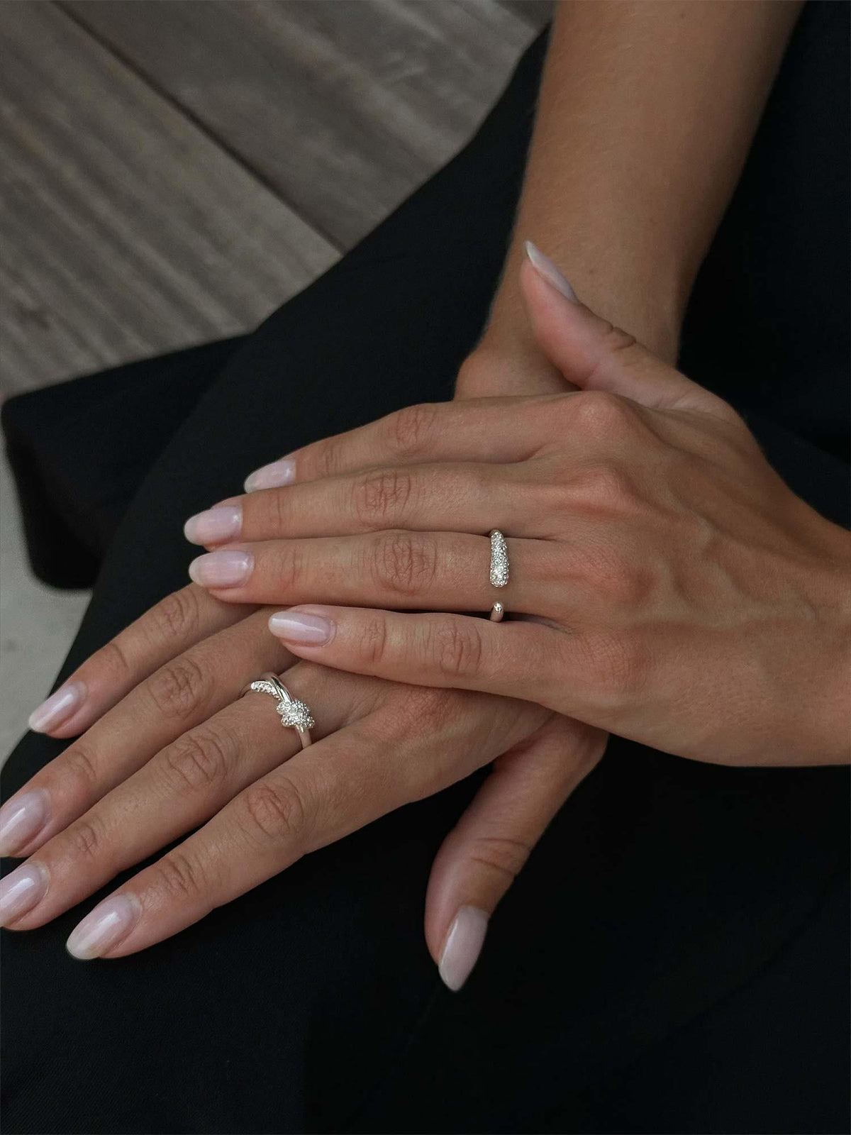 Pavé Knot Ring - Silver