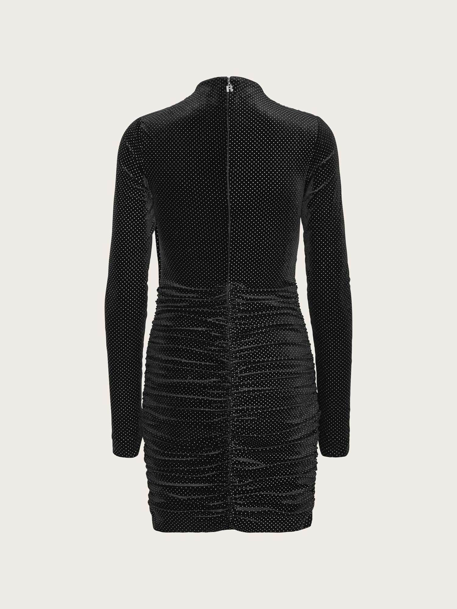 Velvet LS Mini Dress - Black