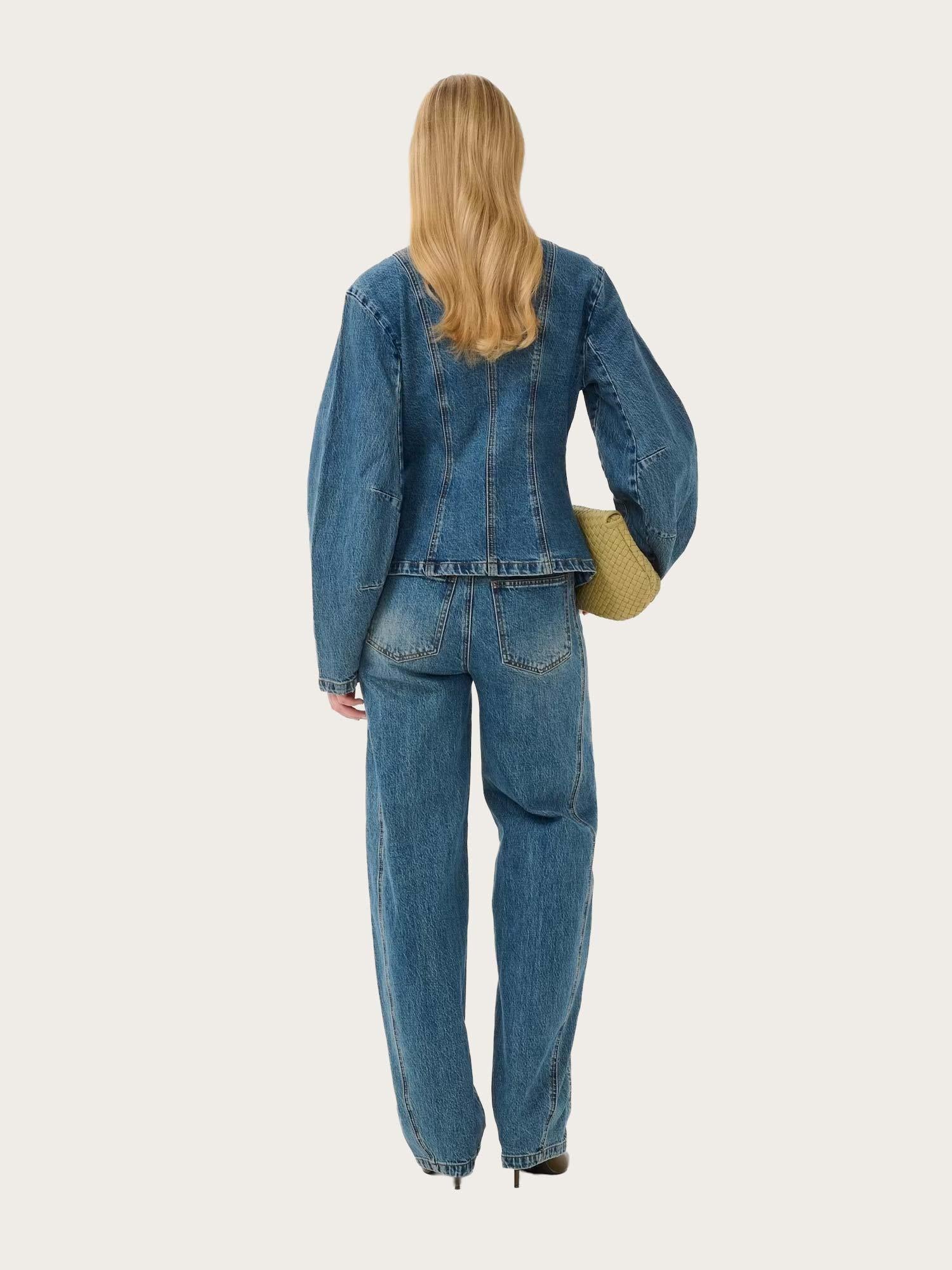 Melu HW Barrel Jeans - Classic Mid Blue
