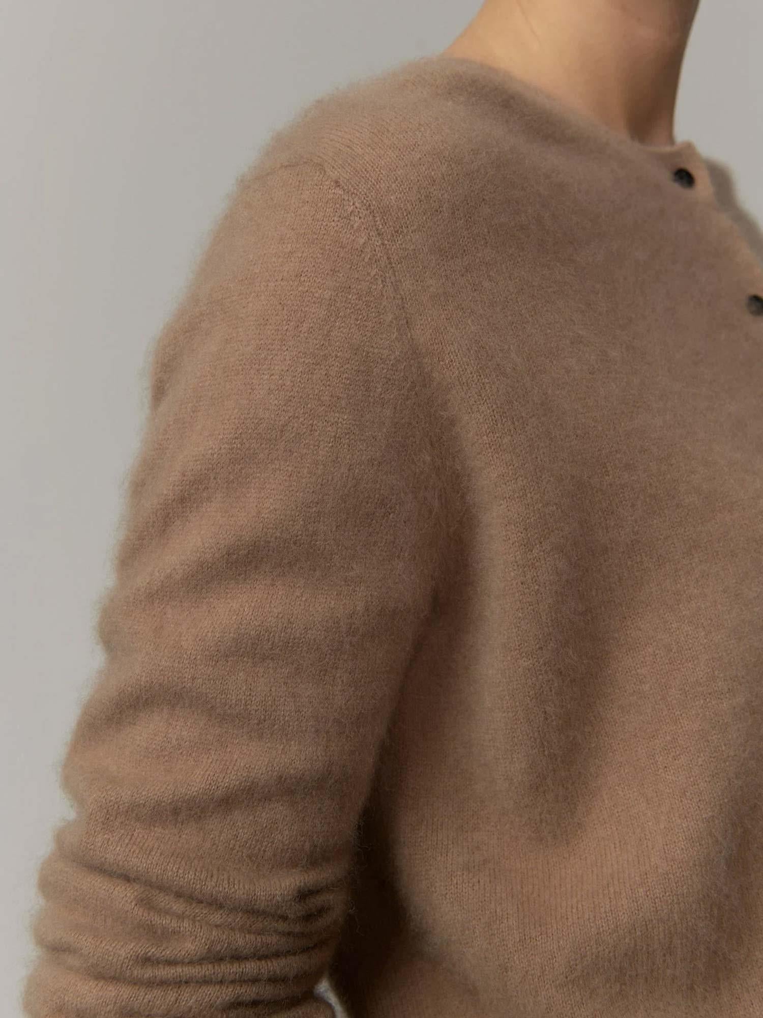 Roselle Knit Cardigan - Croissant