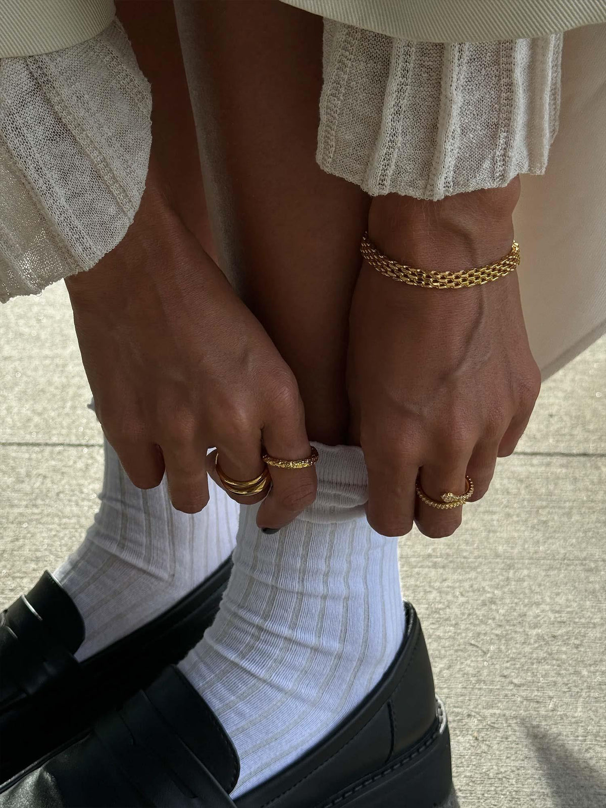 Mesh Link Bracelet - Gold