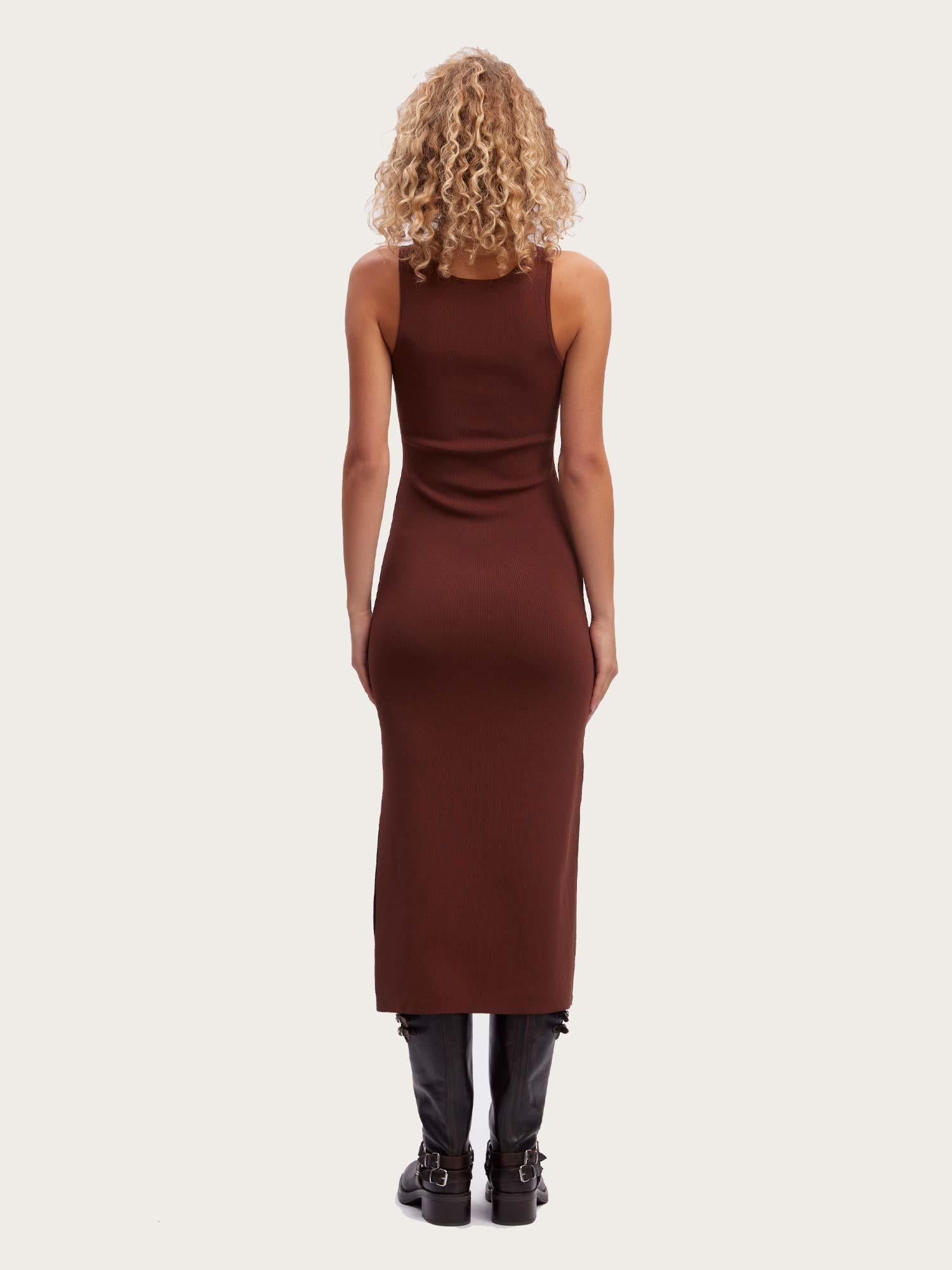 Brielle Sl Rib Dress - Sorrel Horse