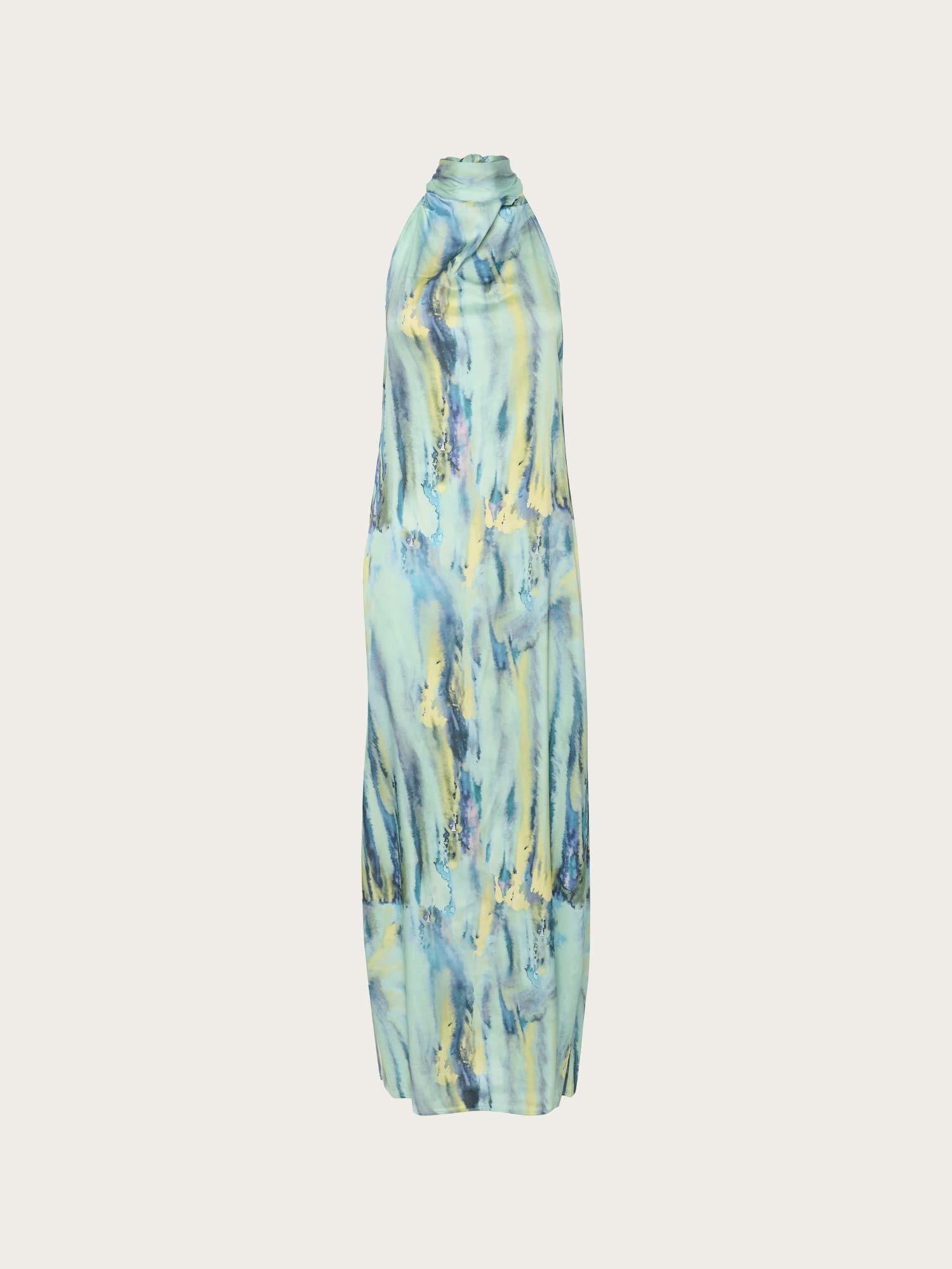 Walery P Maxi Dress - Green Aqua Art