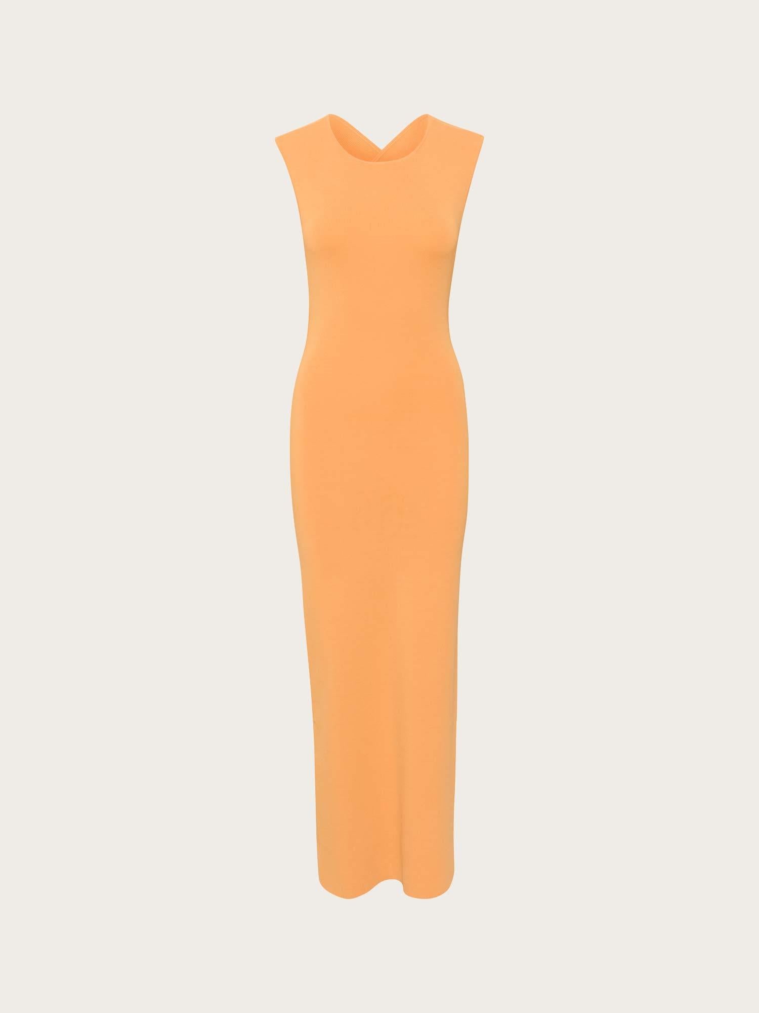 Mariel Long Dress - Apricot Tan