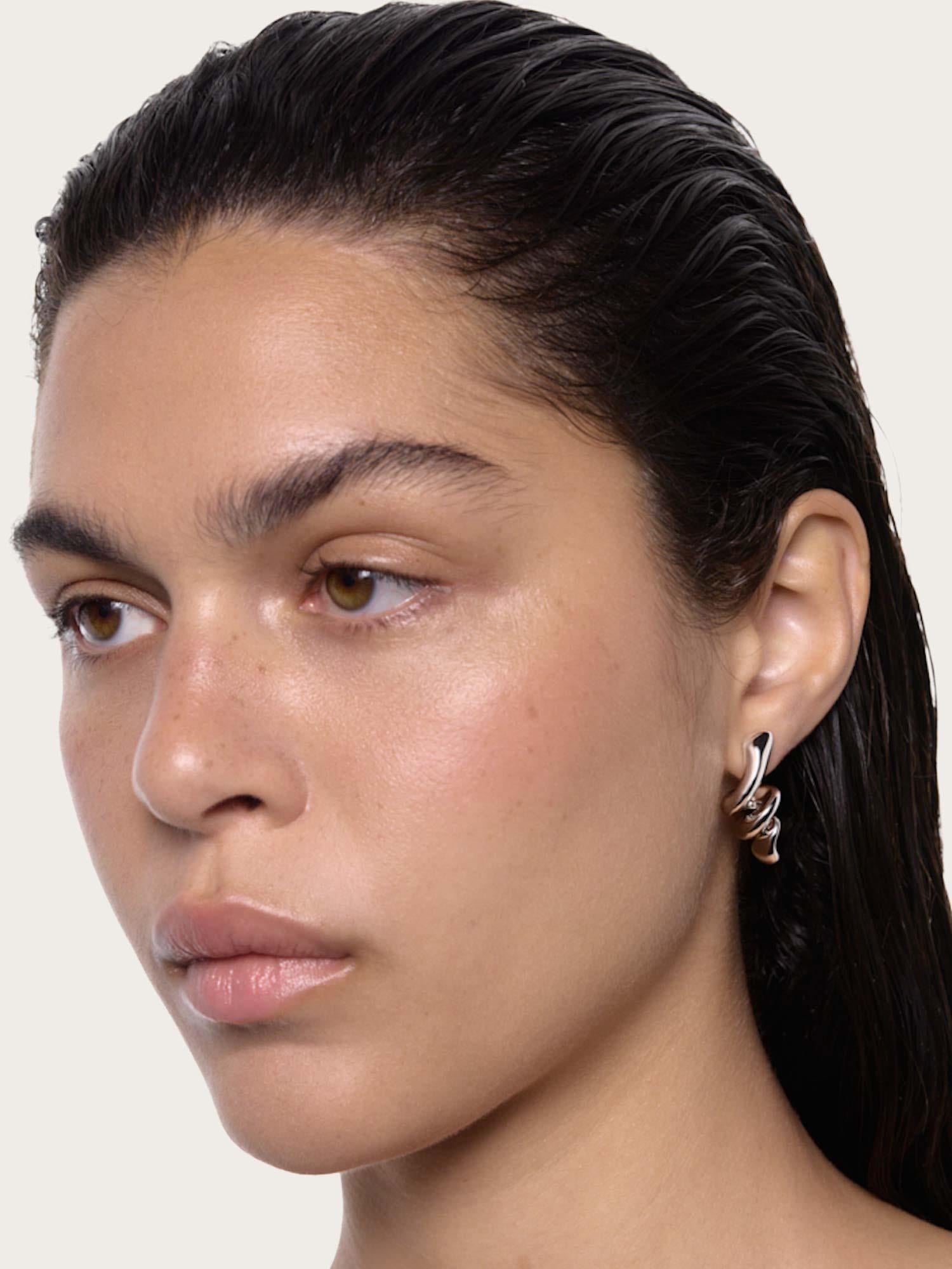 Coil Earring Small - Silver