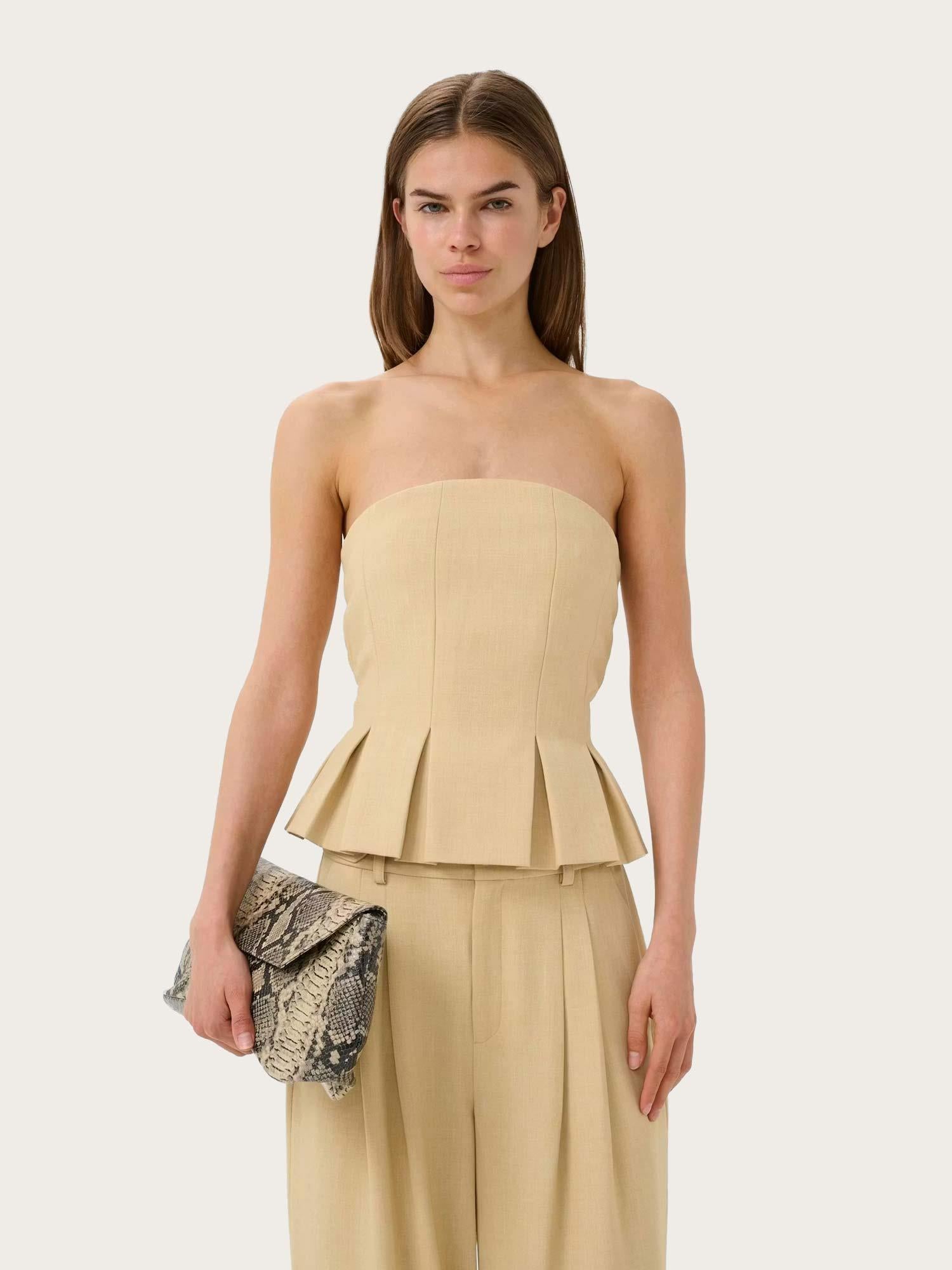 Stacy Corsage - Pale Hay Melange