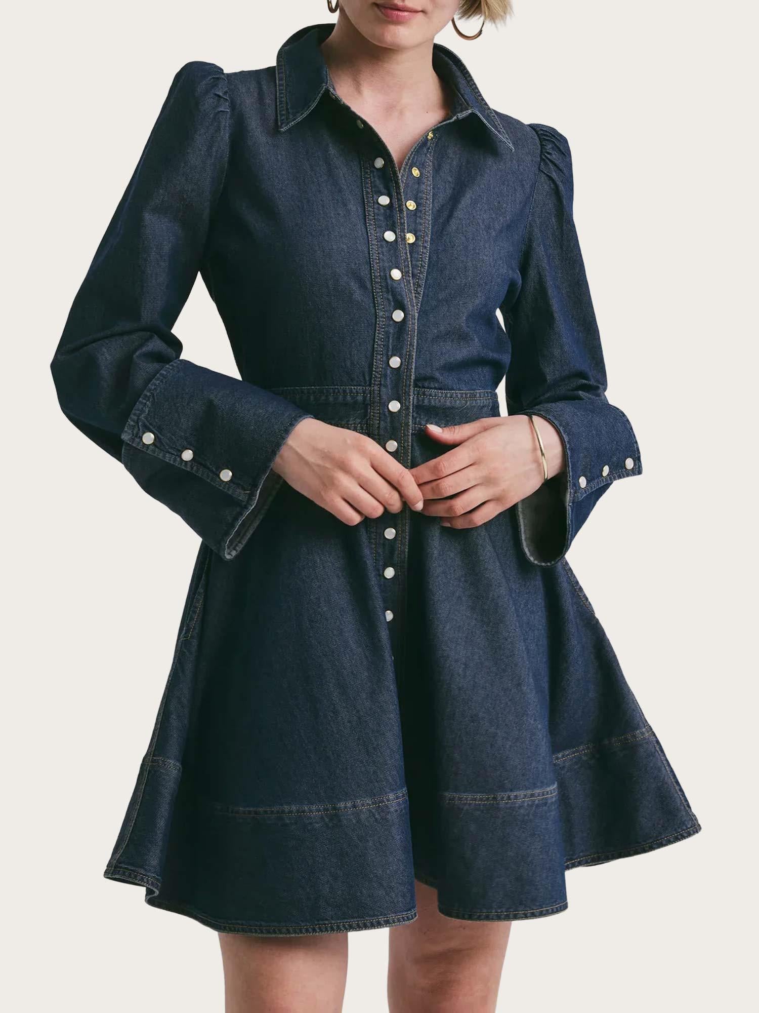 Denim Mini Dress - French Blue