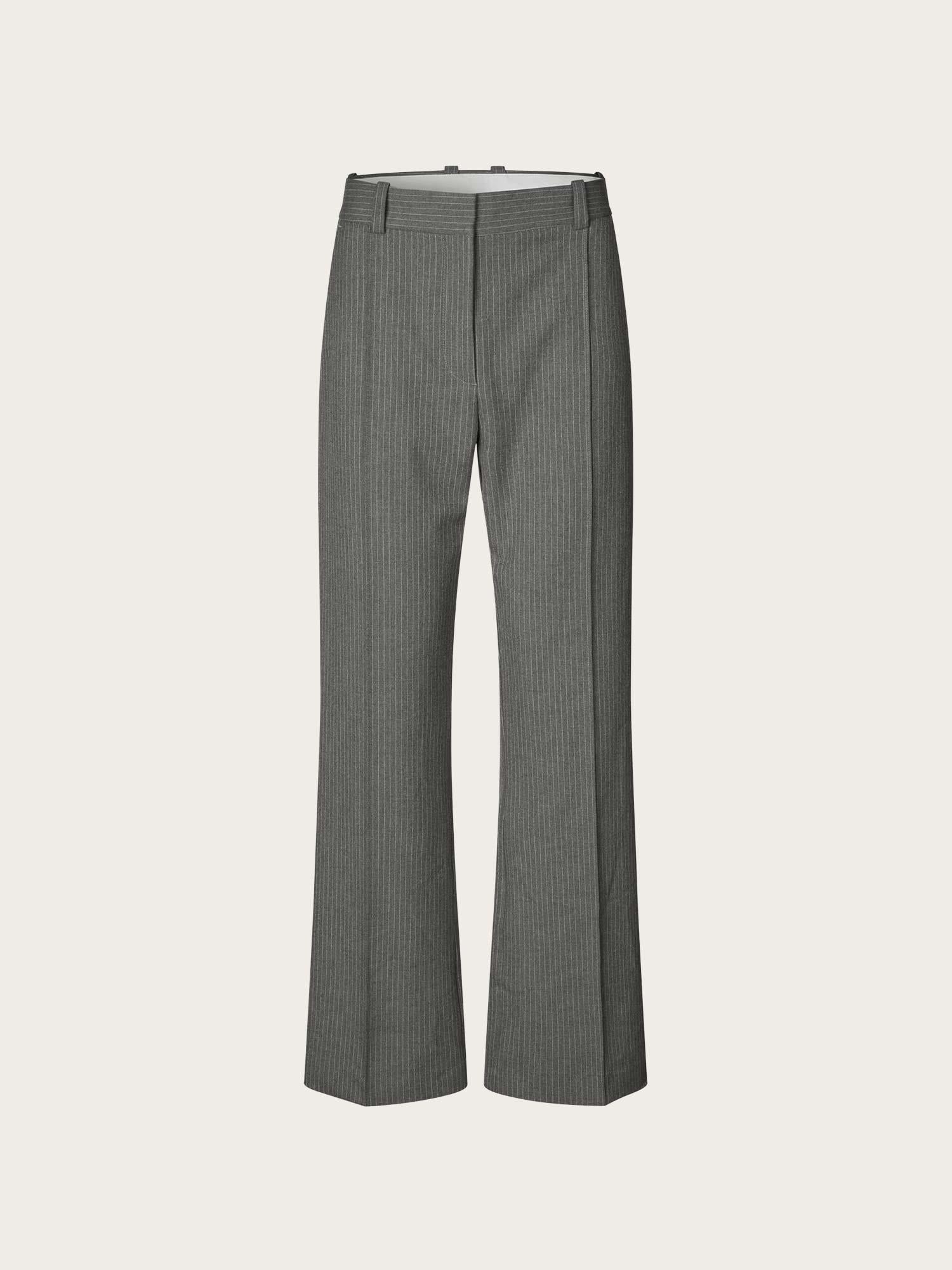 Salot Trousers - Dark Gull Gray Pinstripe