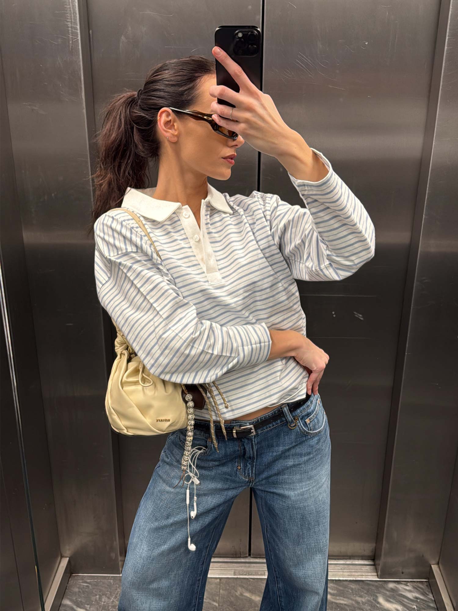 Elmer Polo Shirt - Light Blue Stripe