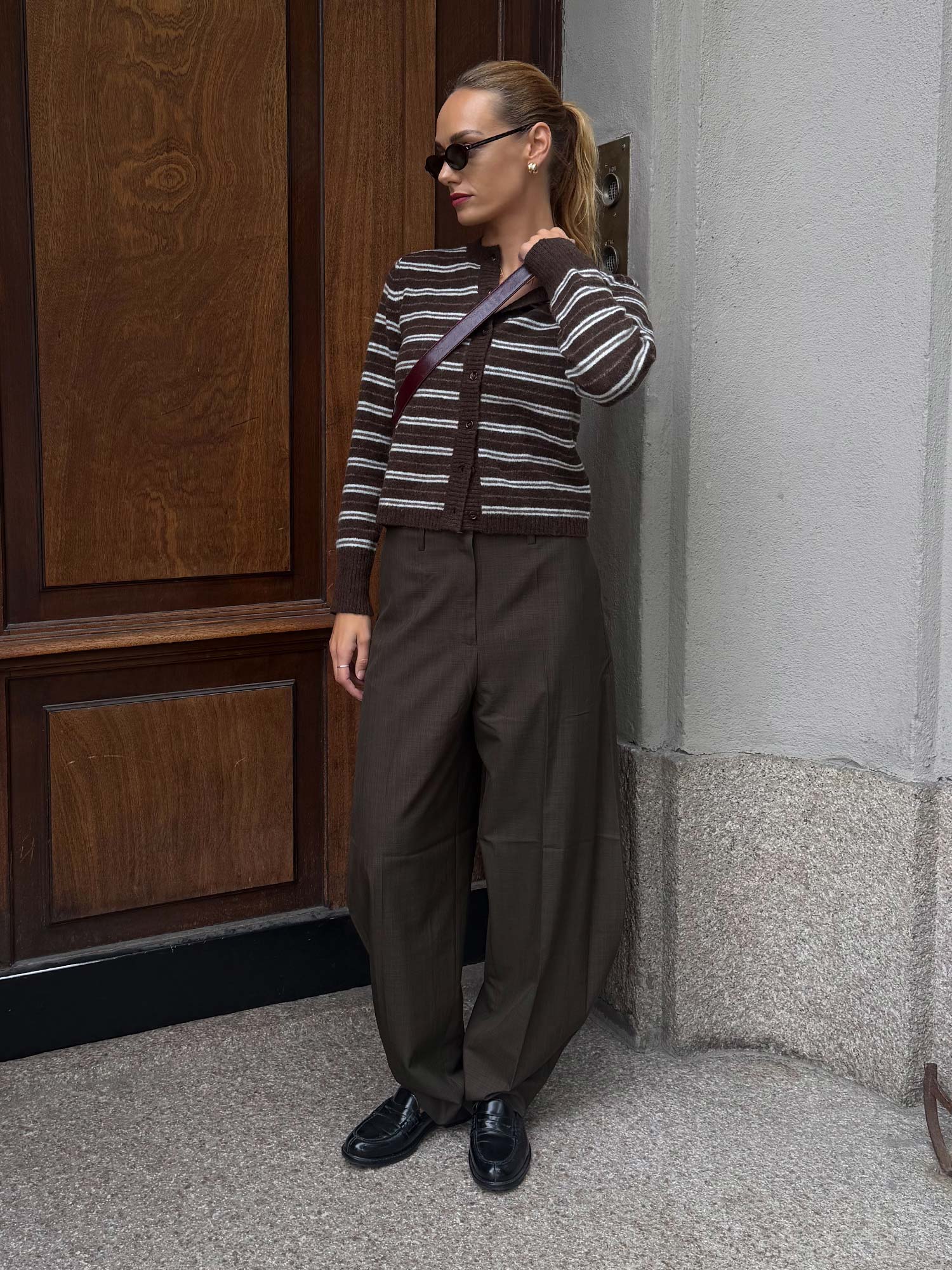 Dante Mid Waist Pants - Khaki