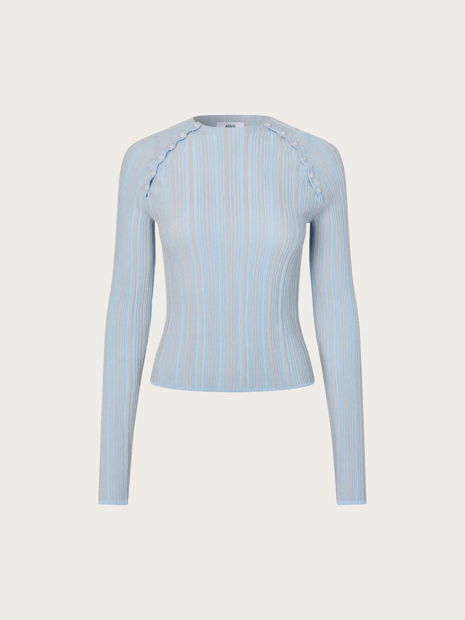 Enlany LS Knit - Faded Denim Grey