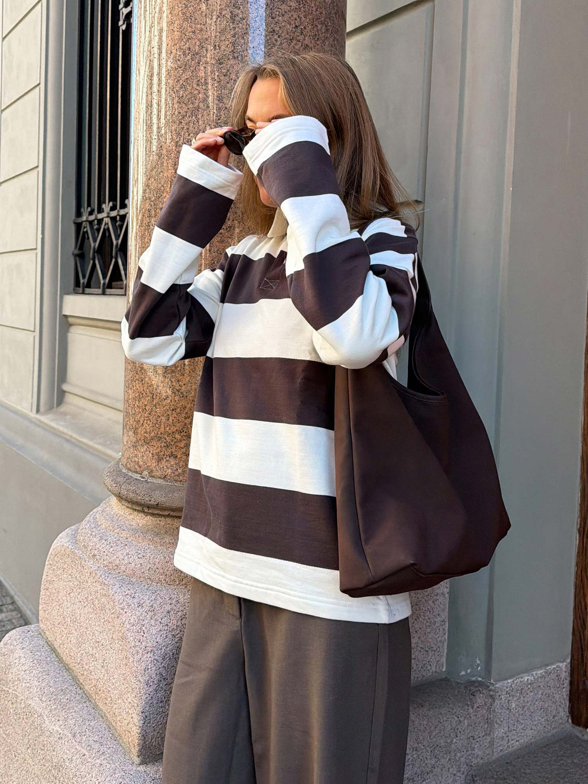 Entour ls Polo st - Silver Torte Stripe