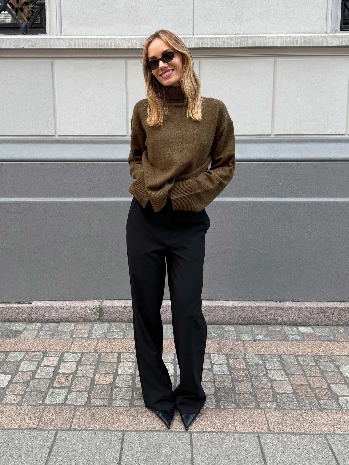 Enelise LS Knit - Dark Olive