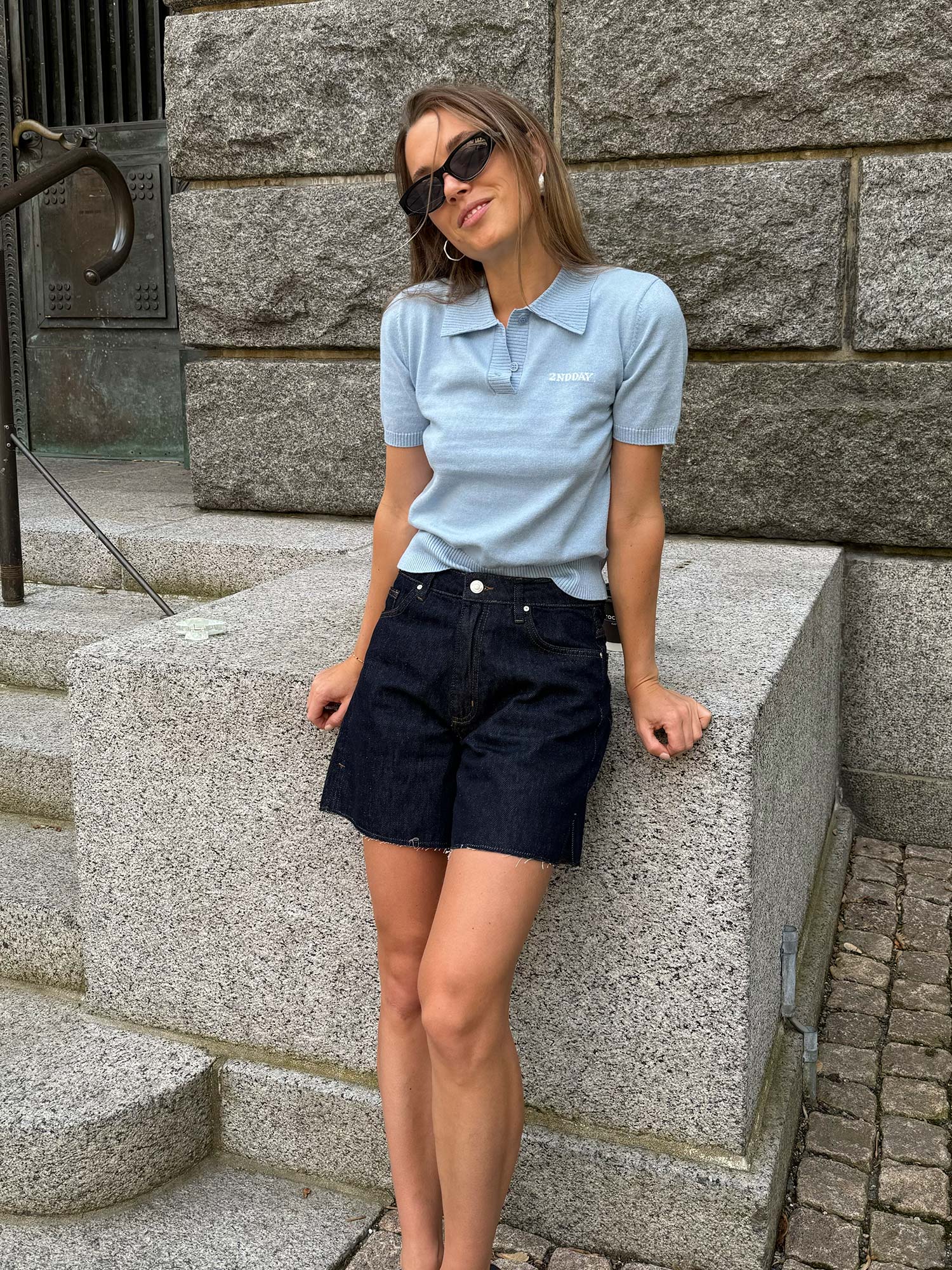 Enbiloba Shorts - Dark Blue Rinse