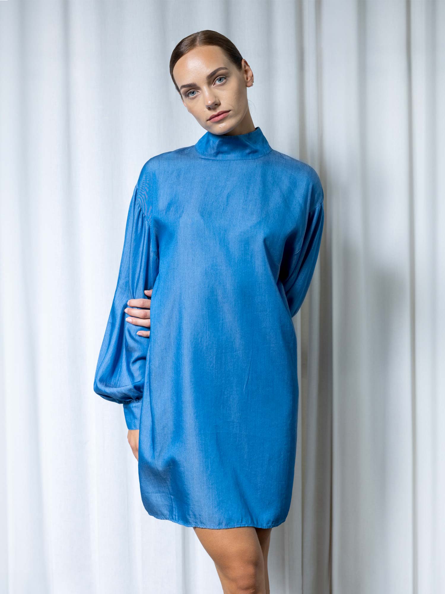 Edgy Dress - Soft Denim Blue